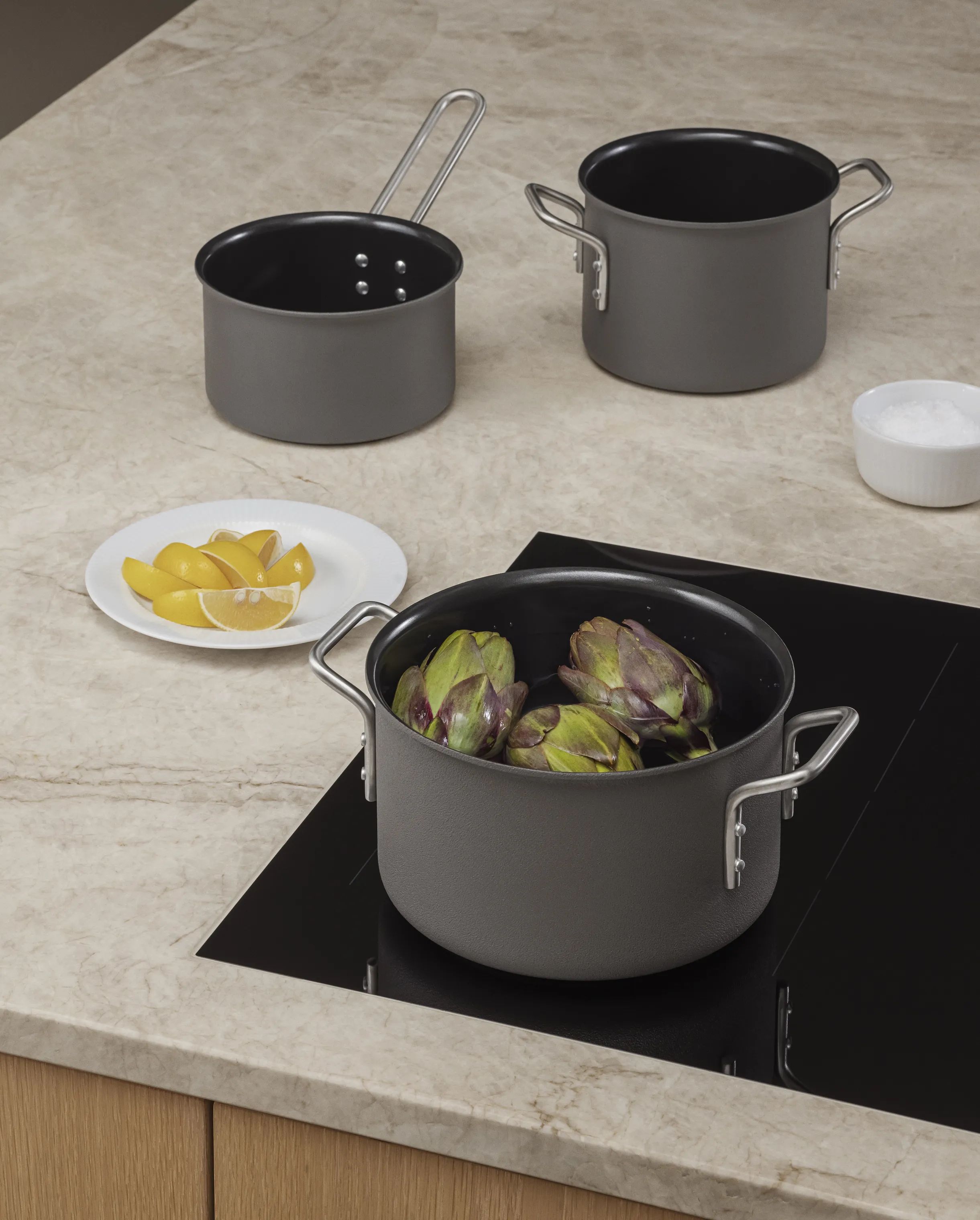 Eva Trio Kasseroller Grey Line Rec. Grey Line Kasserolle i 1.8 L, 3