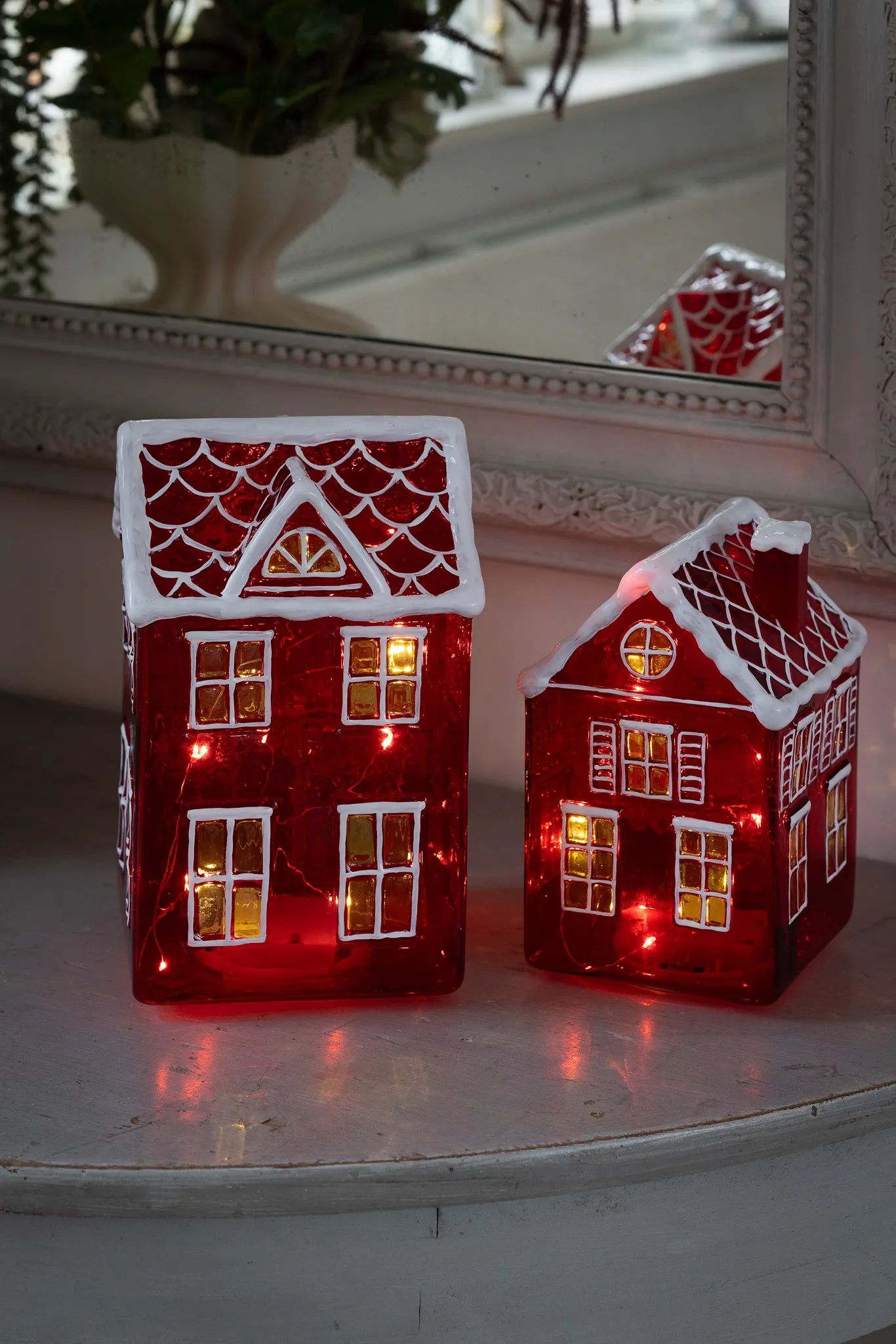 Casa Christmas Lysdekoration LED Lyshus i 21 cm, 2