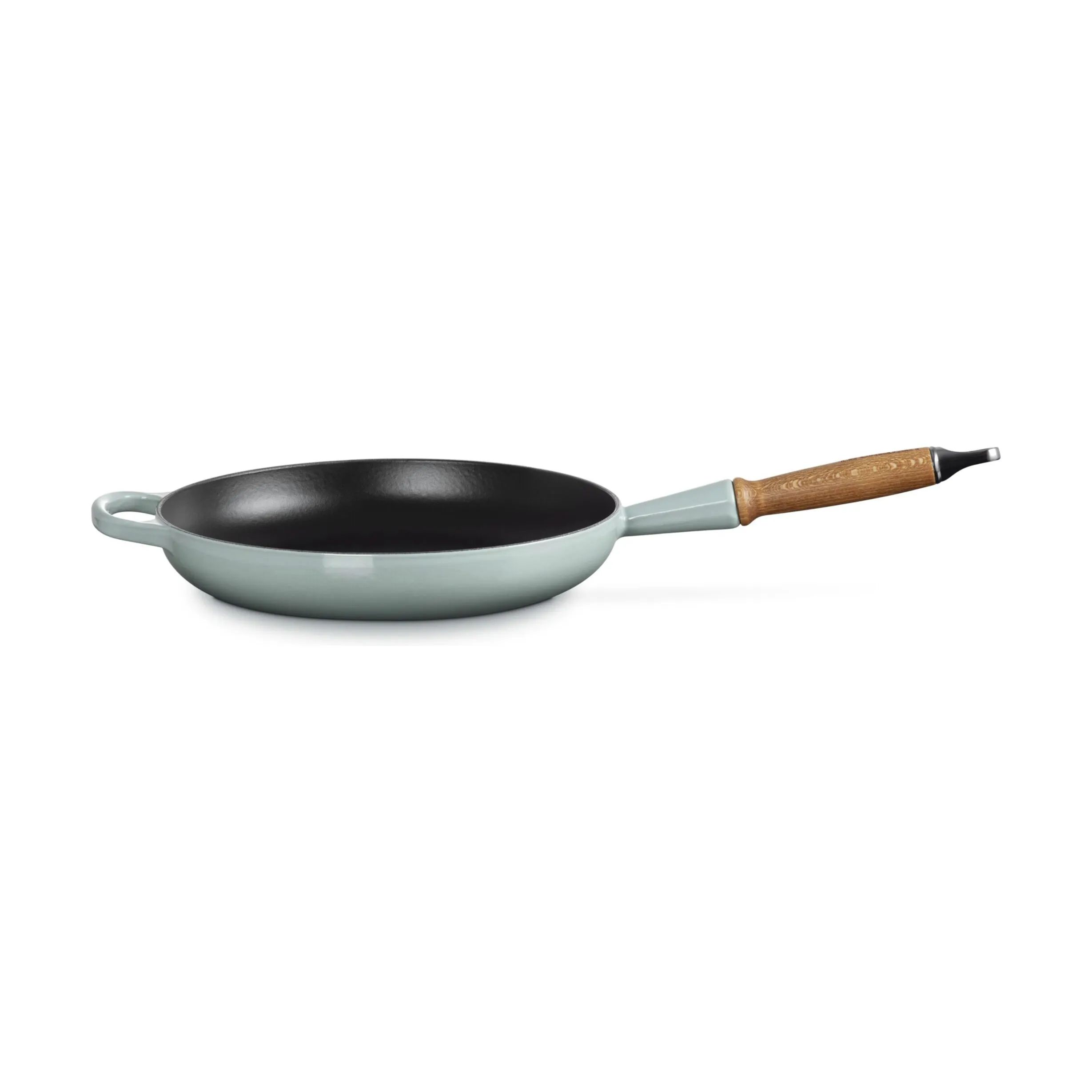 Le Creuset Stegepander Stegepande m. træhåndtag i Sea Salt, 1