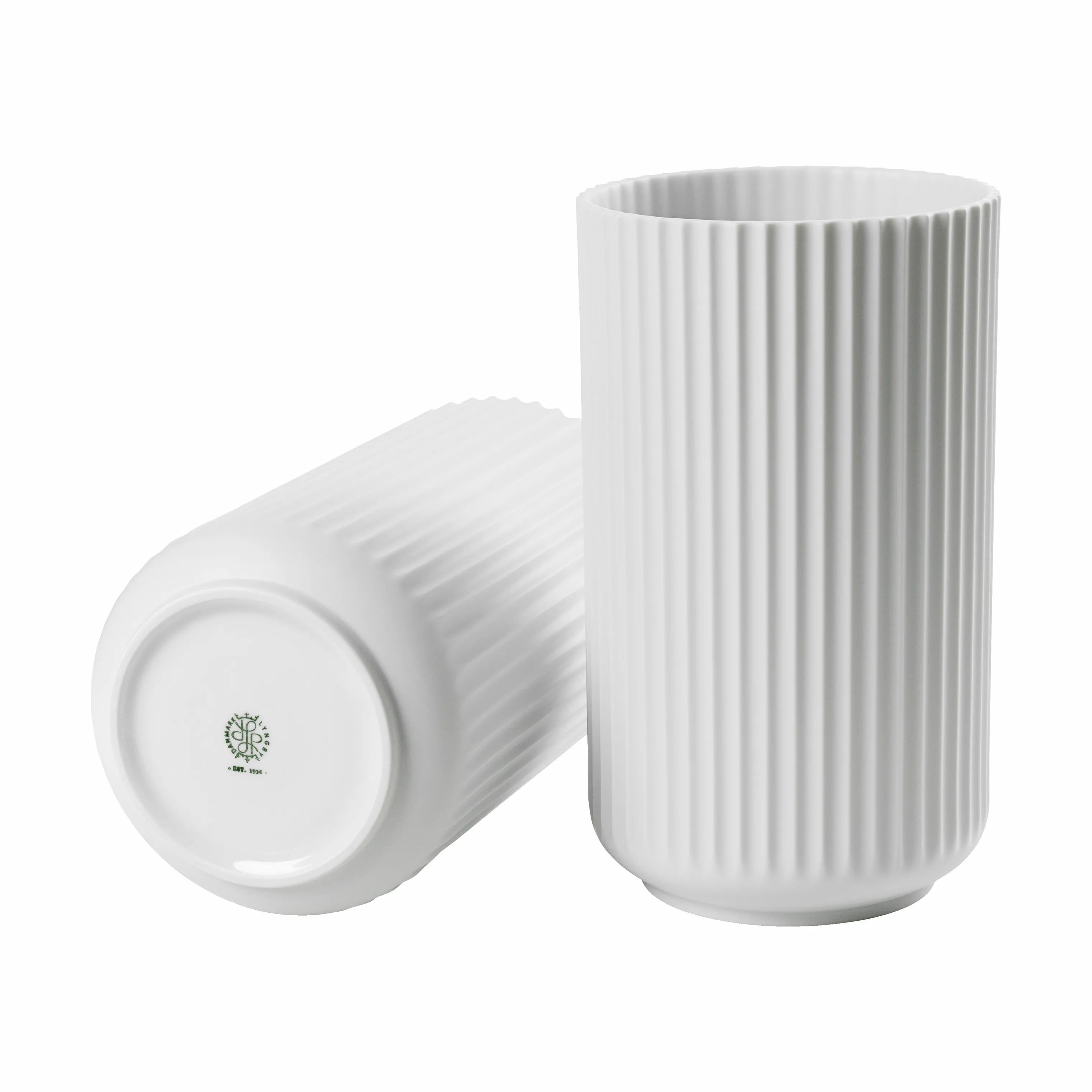 Lyngby Porcelæn Vaser Vase i Mat hvid, 25 cm, 2
