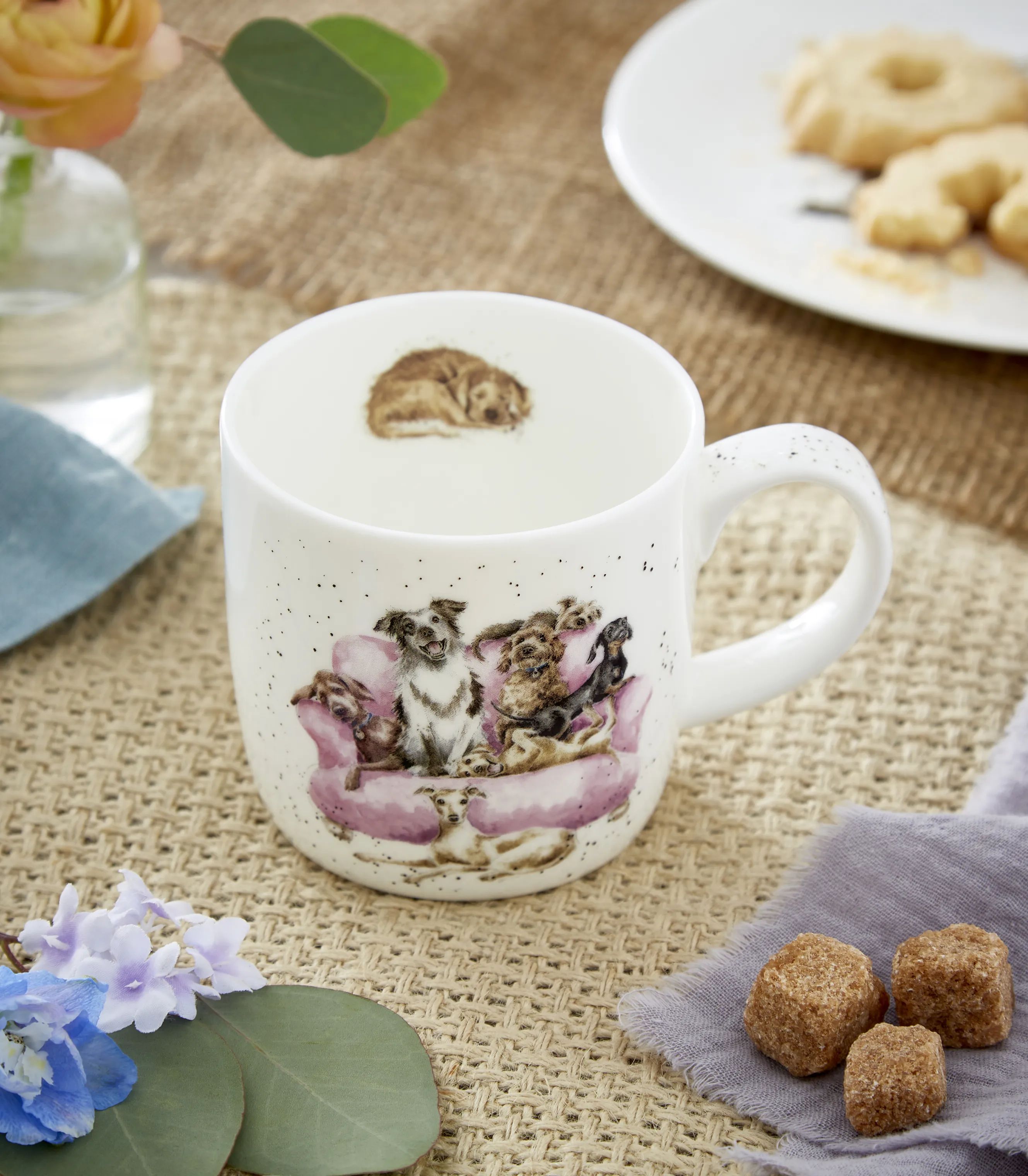 Royal Worcester Krus og kopper med hank Wrendale Krus - Movie night i Hunde, 3