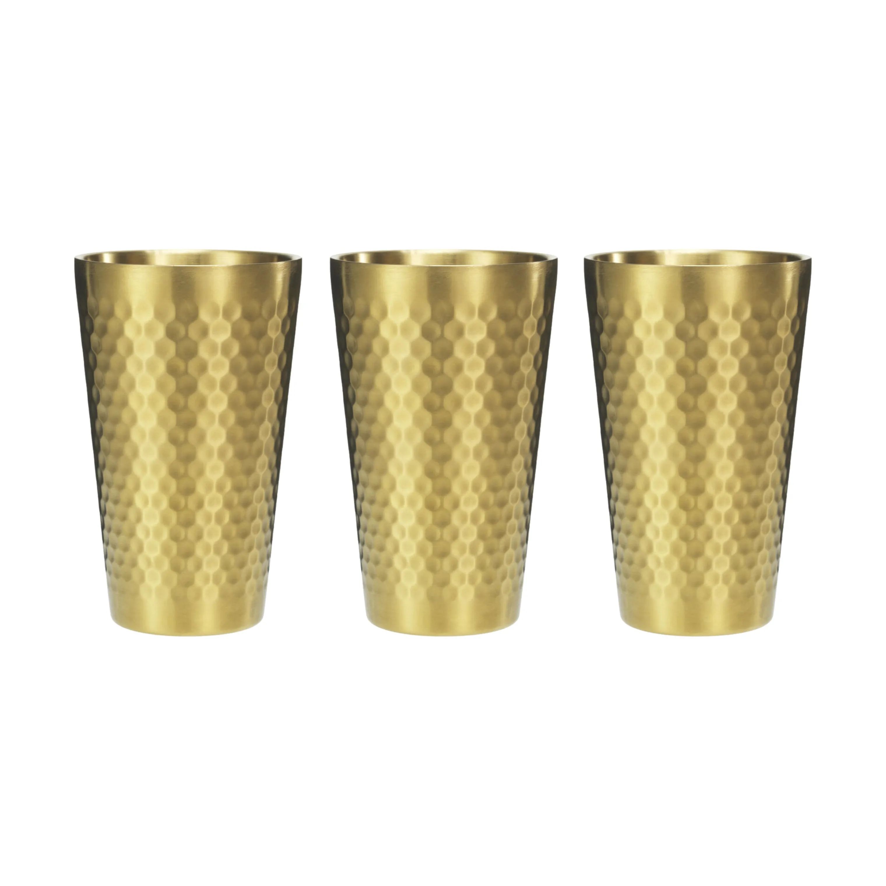 Mixology by CASA Living Drinksglas Mixology Drinksglas - 3 stk. i Guldfarvet, 1