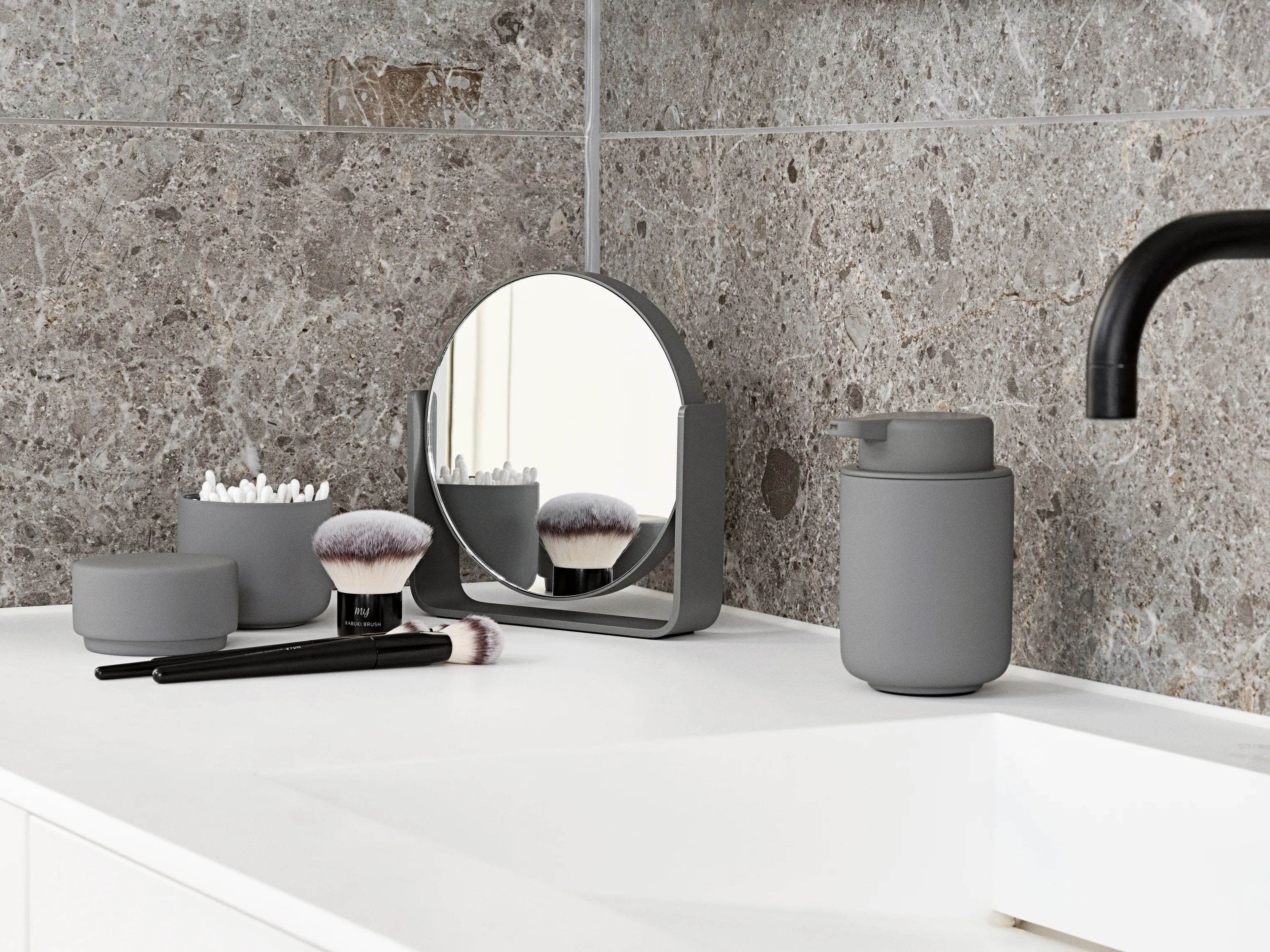 Zone Makeupspejle Ume Bordspejl i Grey, 2