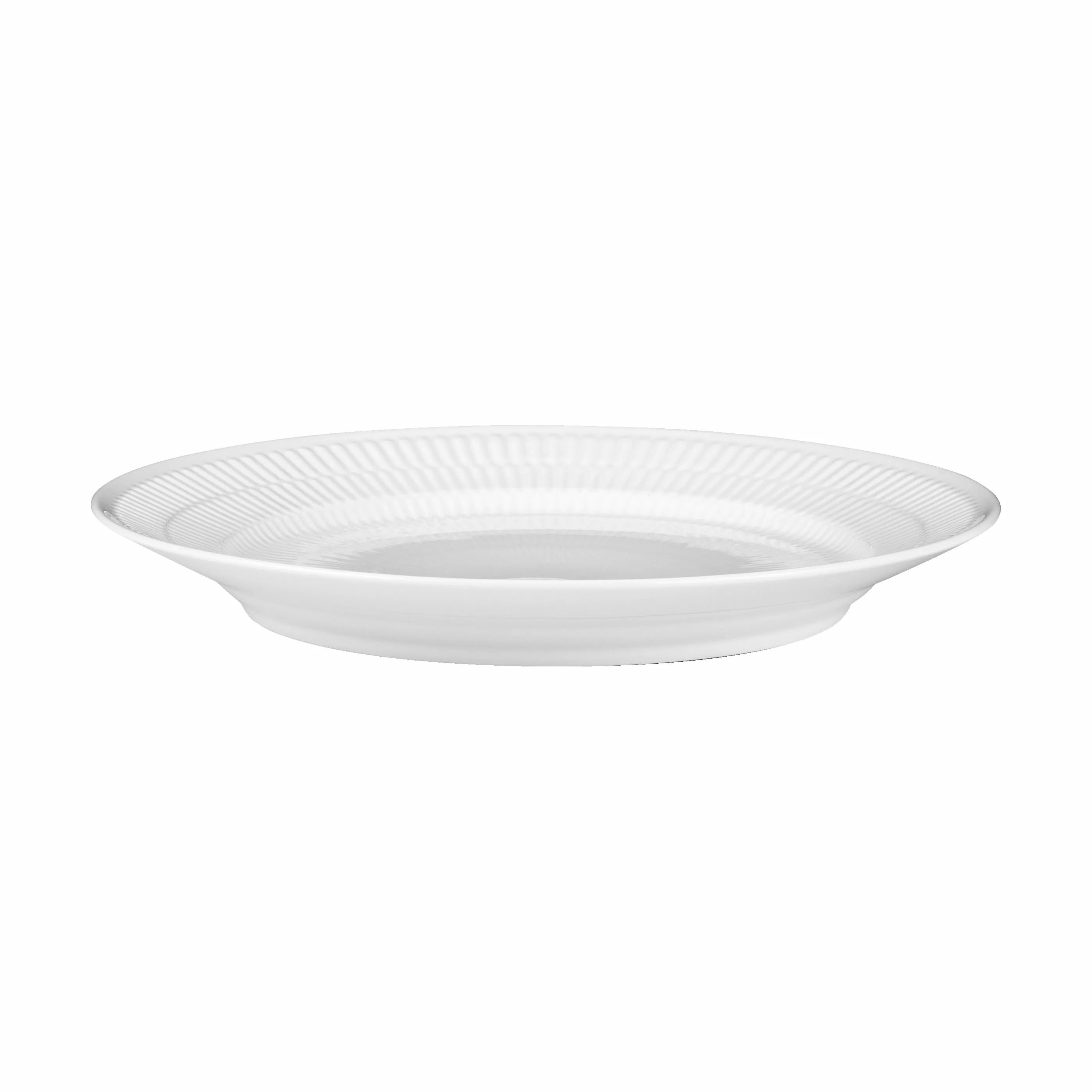 Royal Copenhagen Middagstallerkener Hvid Riflet Middagstallerken i Hvid, 27 cm, 4