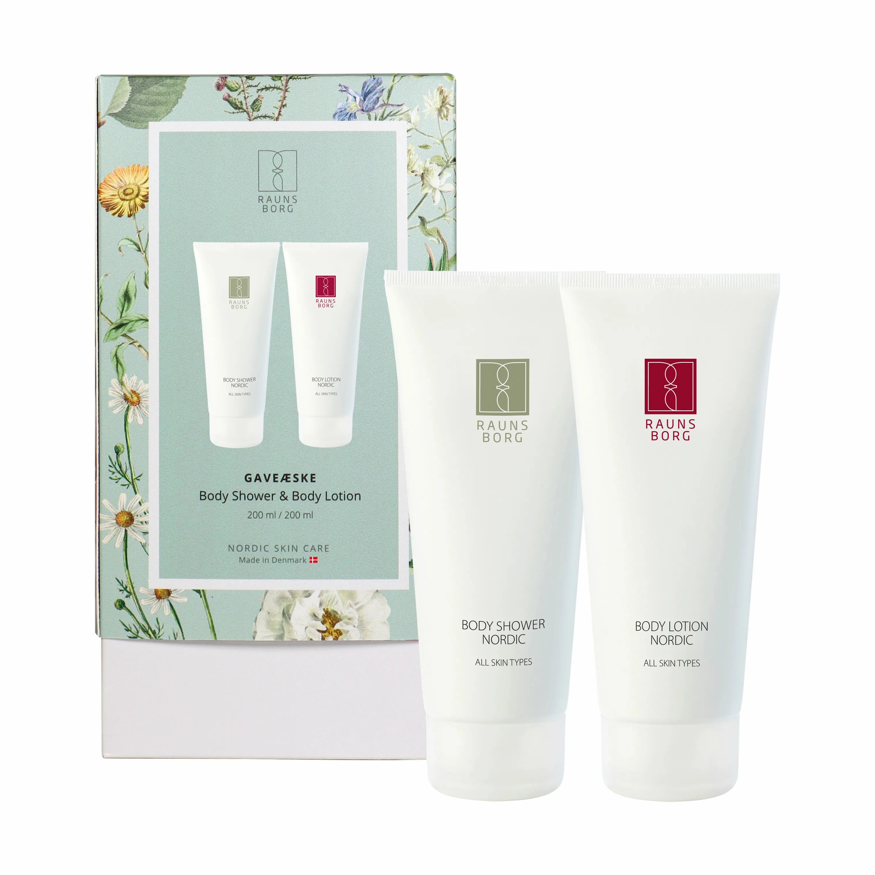 Raunsborg Gaveæsker Nordic Body Shower & Body Lotion Gavesæt i Klar, 1
