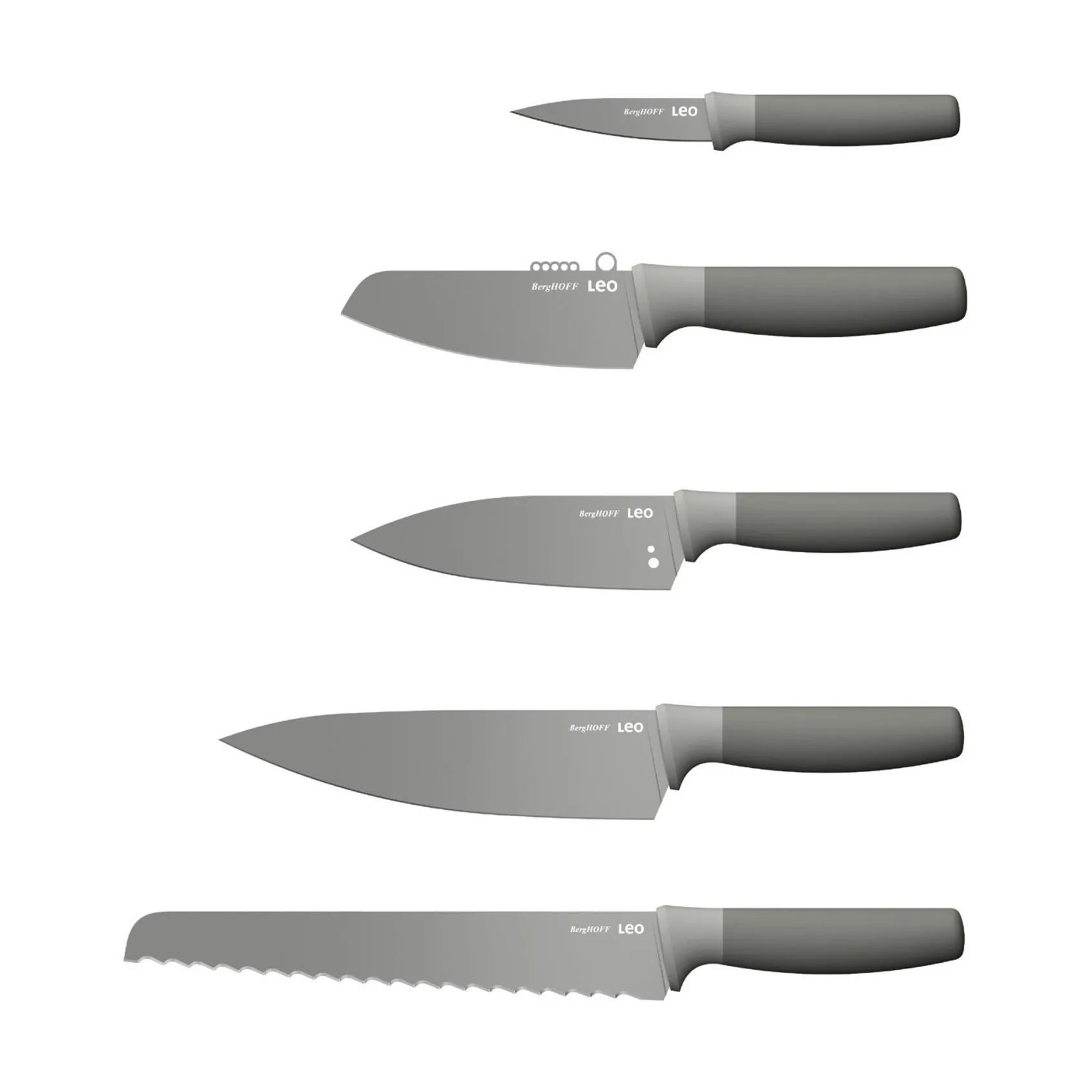 BergHOFF Knivblokke med knive Balance Knivblok - 6 dele i Grå / Sage, 2