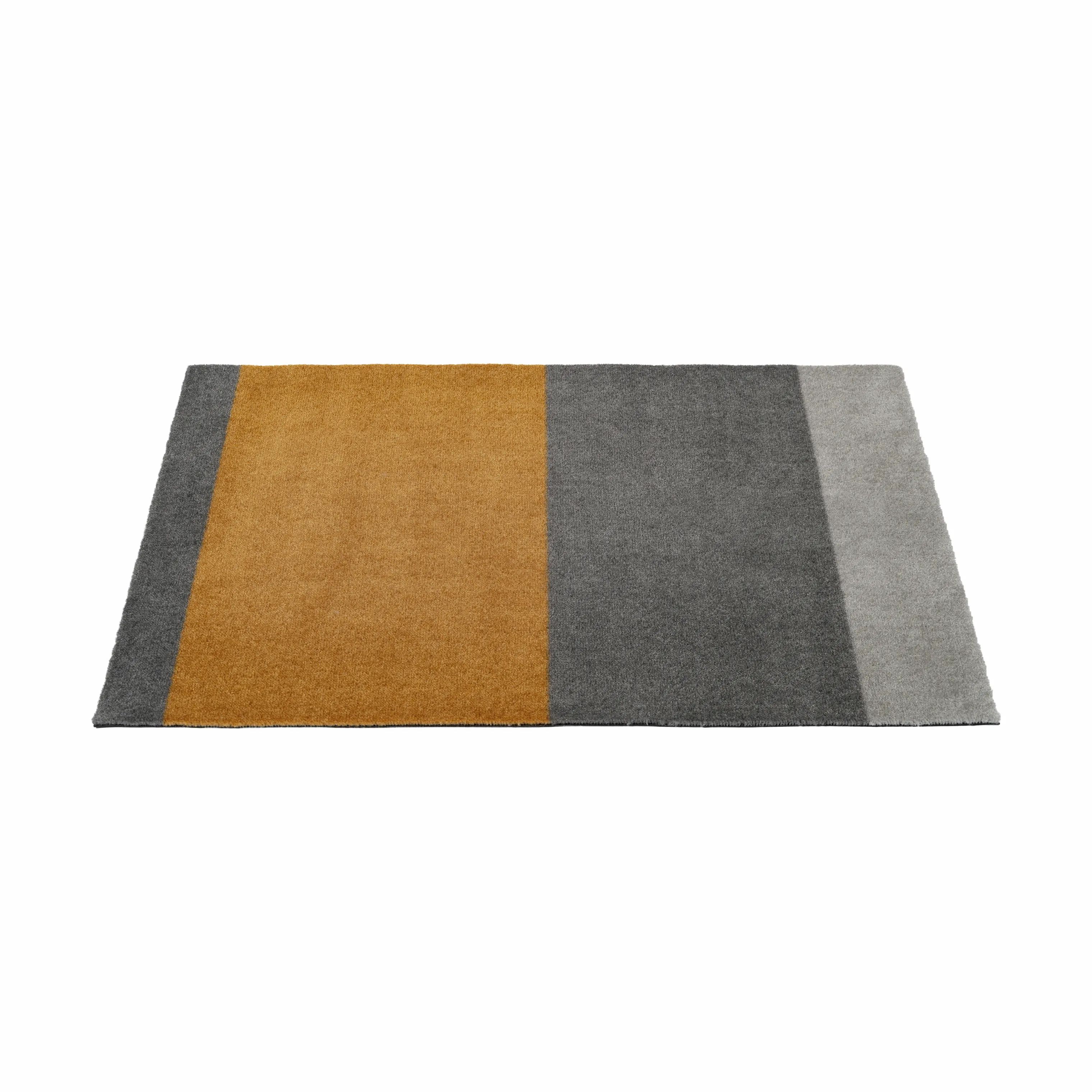 Tica Copenhagen Dørmåtter Stripes Horisontal Gulvmåtte i dijon/lysegrå/steelgrey, B60 x L90 cm, 4
