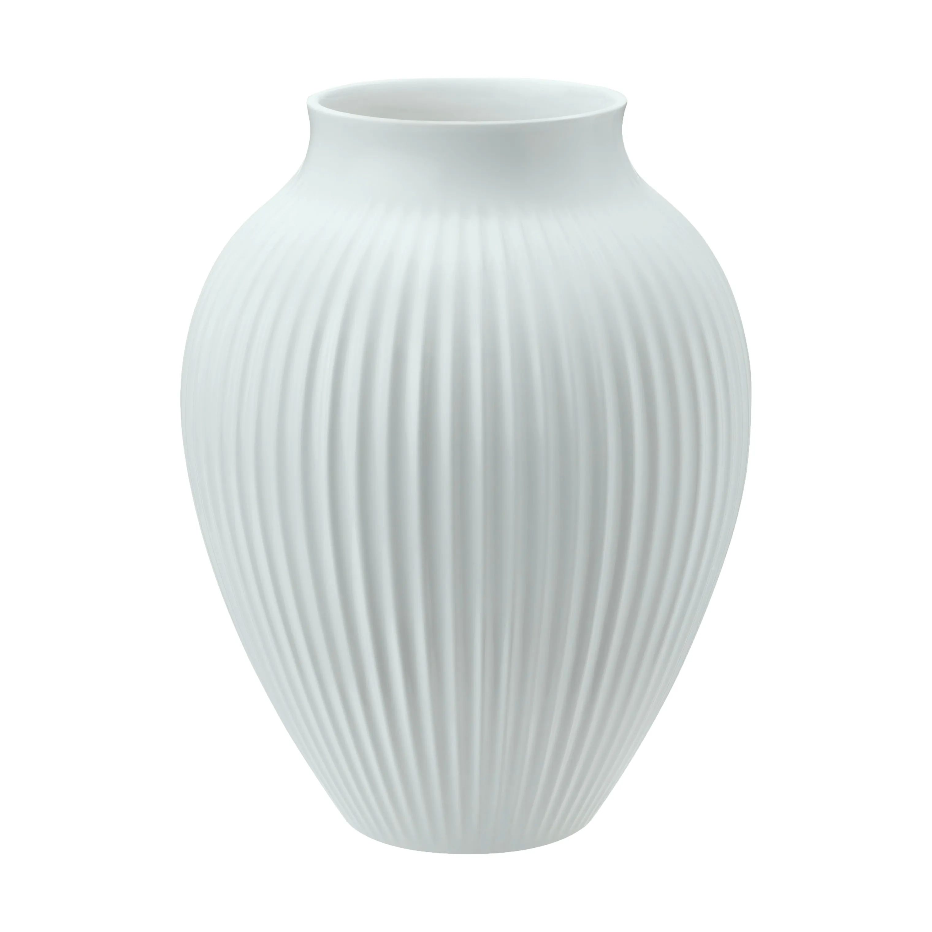 Knabstrup Keramik Vaser Ripple Vase i ice blue, 27 cm, 1