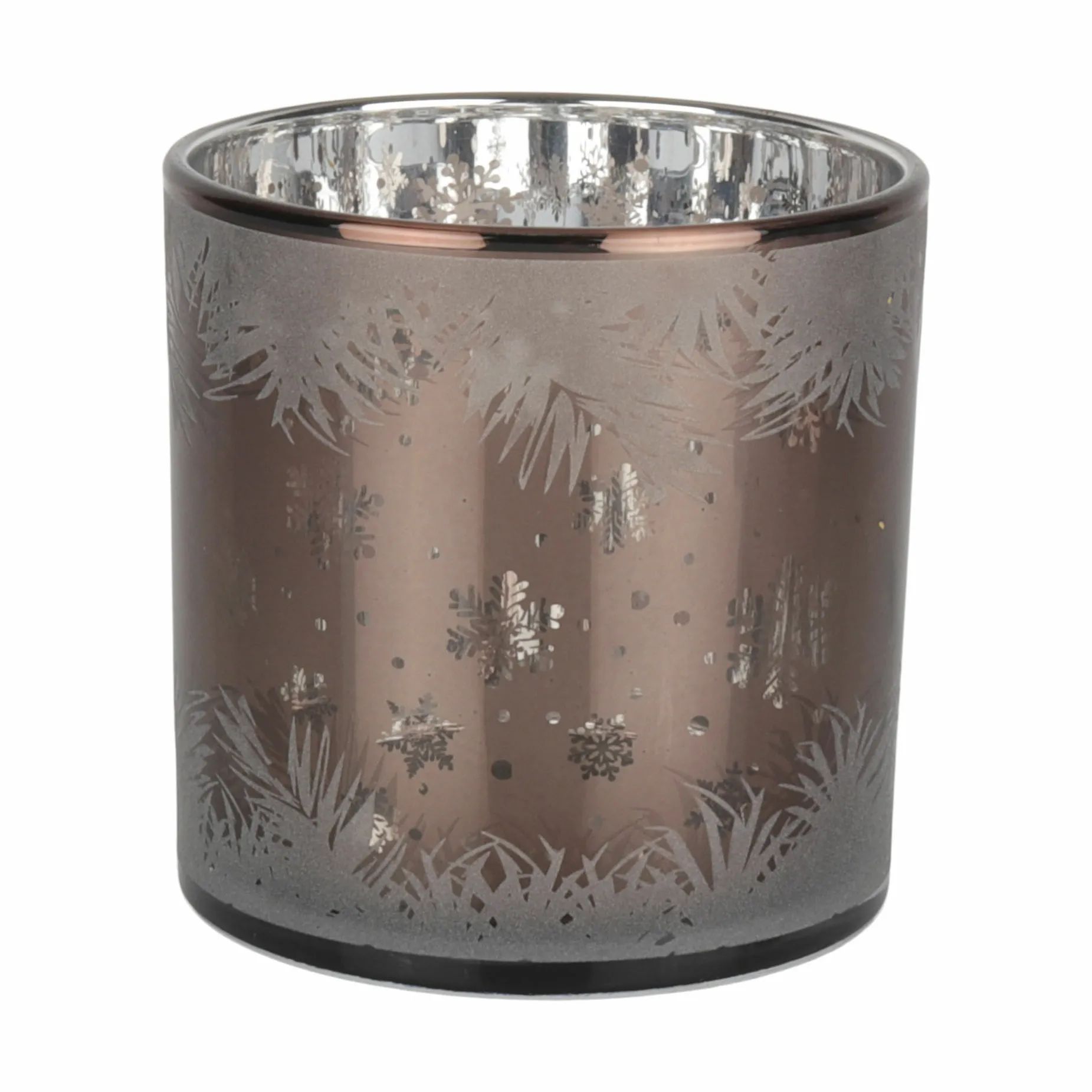 Casa Christmas Jule- og adventsstager Hurricane Fyrfadsstage i Brun/sølv, 12 cm, 1
