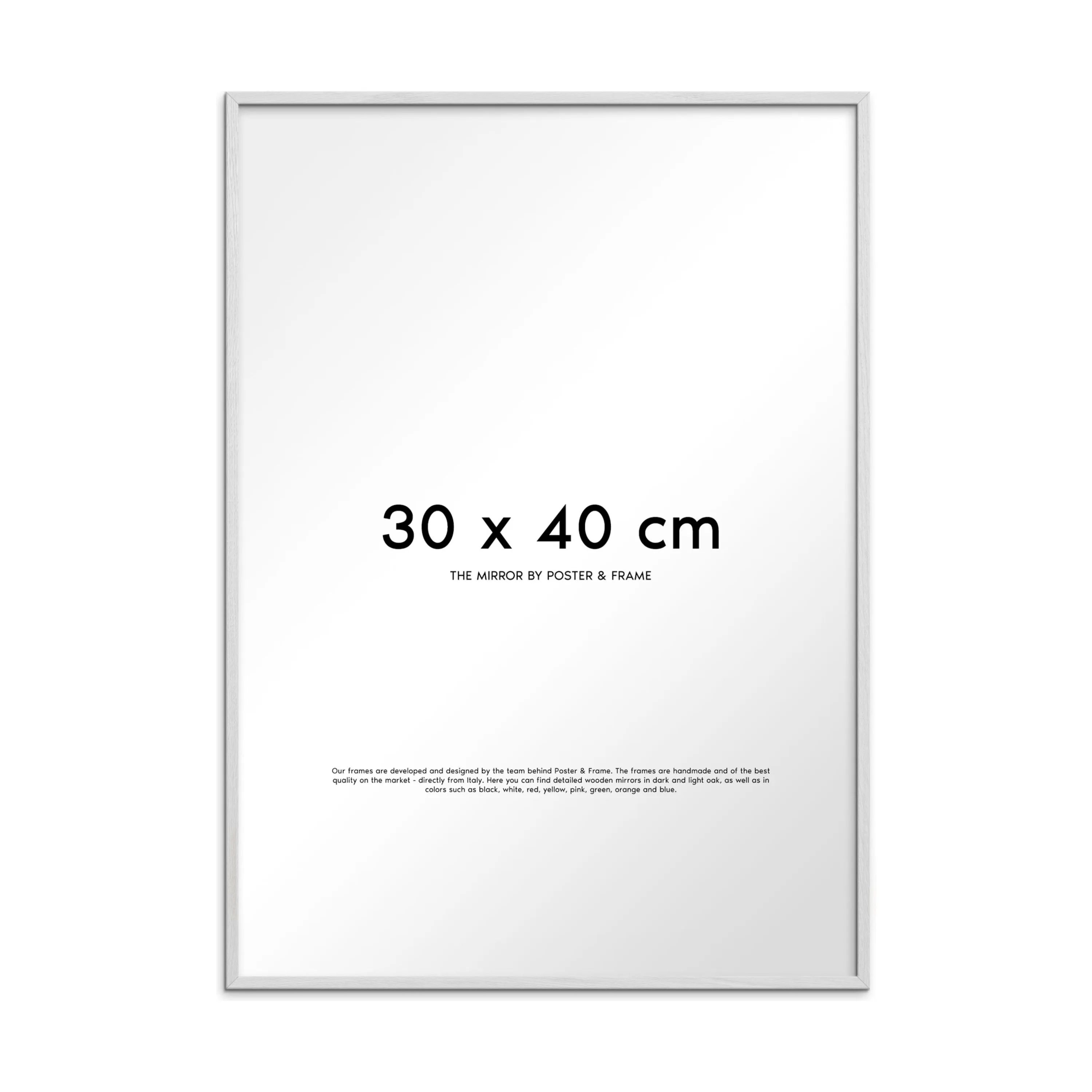Poster&Frame Spejle Spejl i Hvid, B50 x L50 cm, 1
