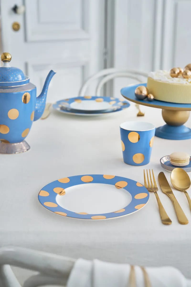 PIP Studio Middagstallerkener Dot Delight Tallerken - 2 stk. i Lyseblå, 23 cm, 3