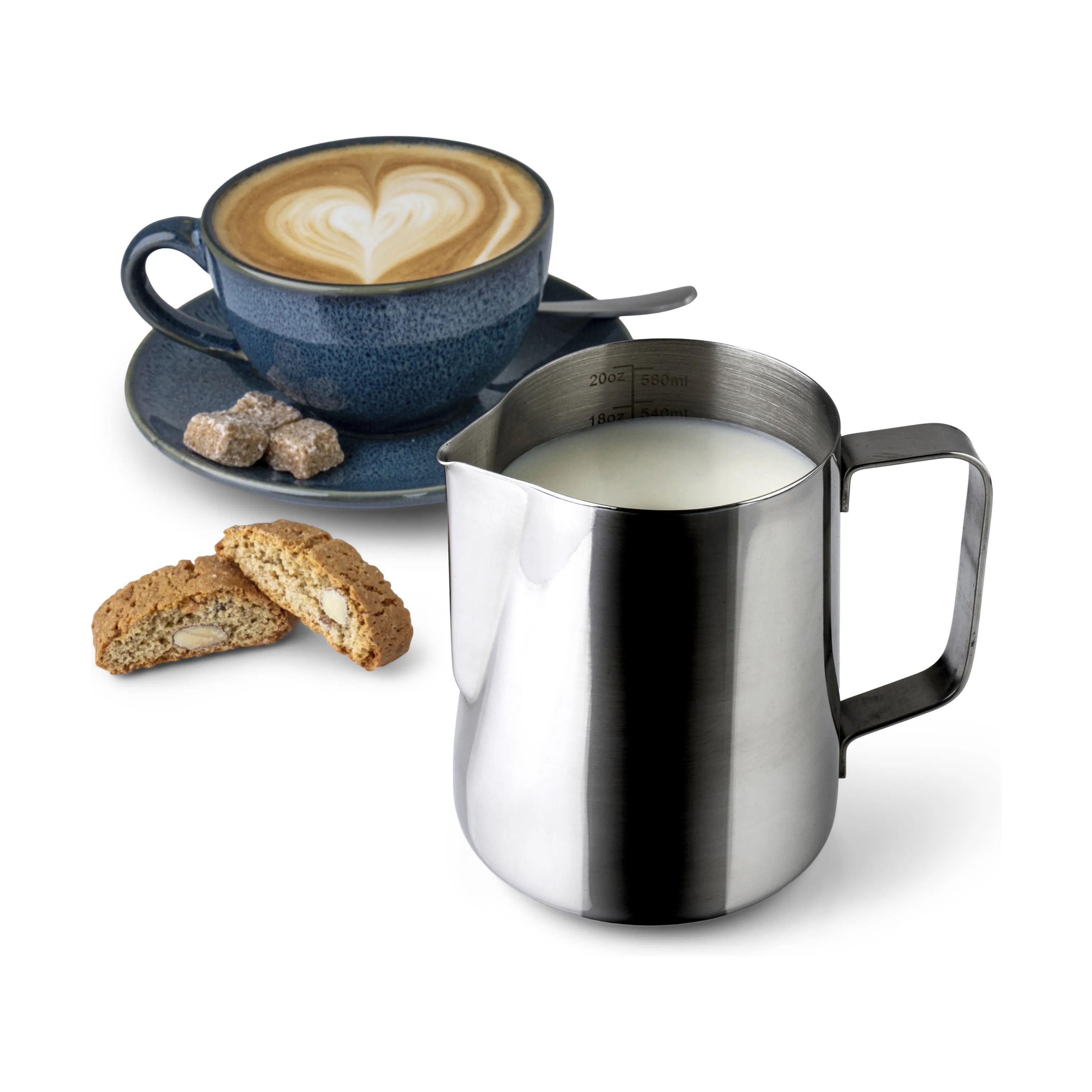 Cook & Baker Baristaudstyr Mælkekande i Stål, 580 ml, 4