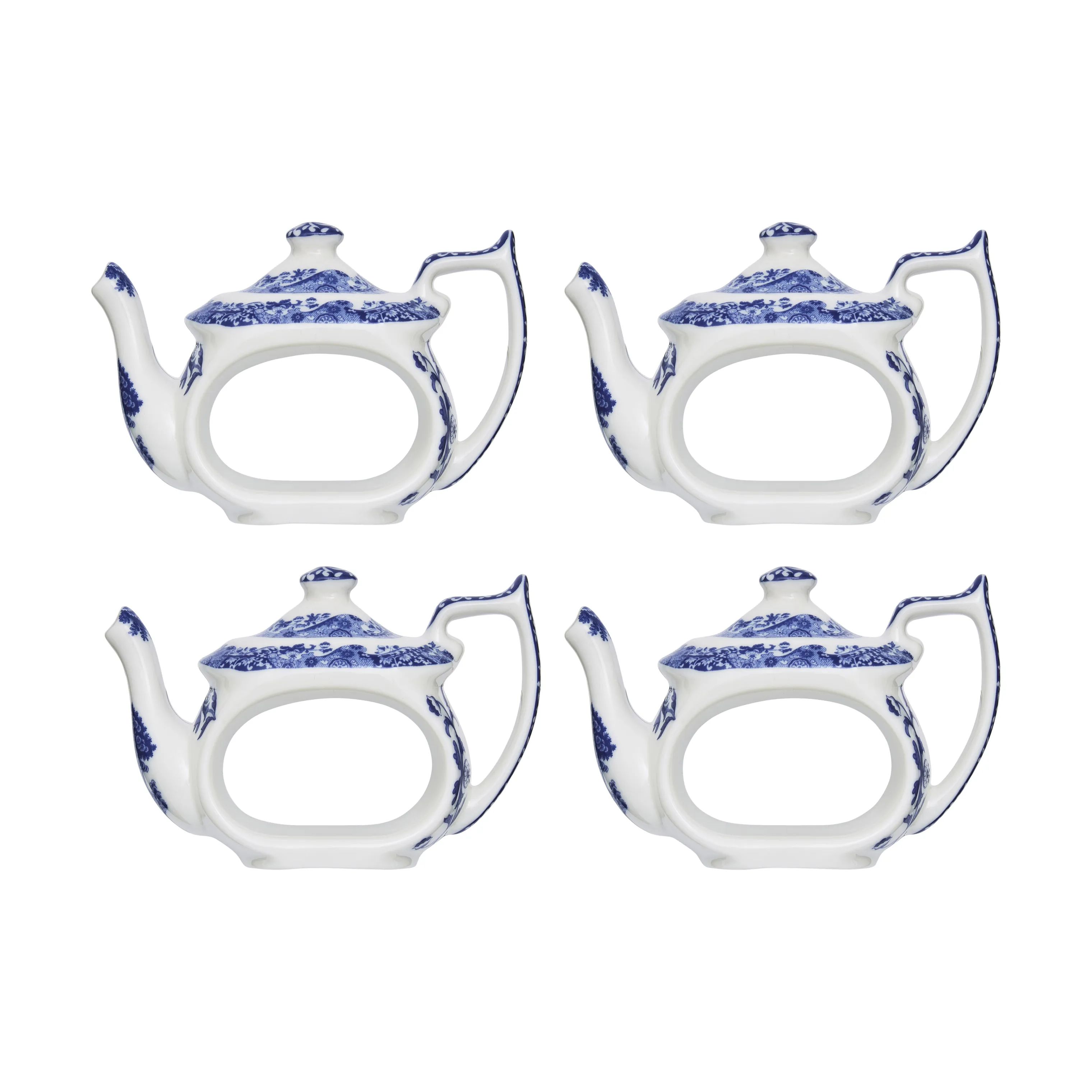 Spode Servietringe og -holdere Blue Italian Servietringe - 4 stk. i Blå/Hvid, 1