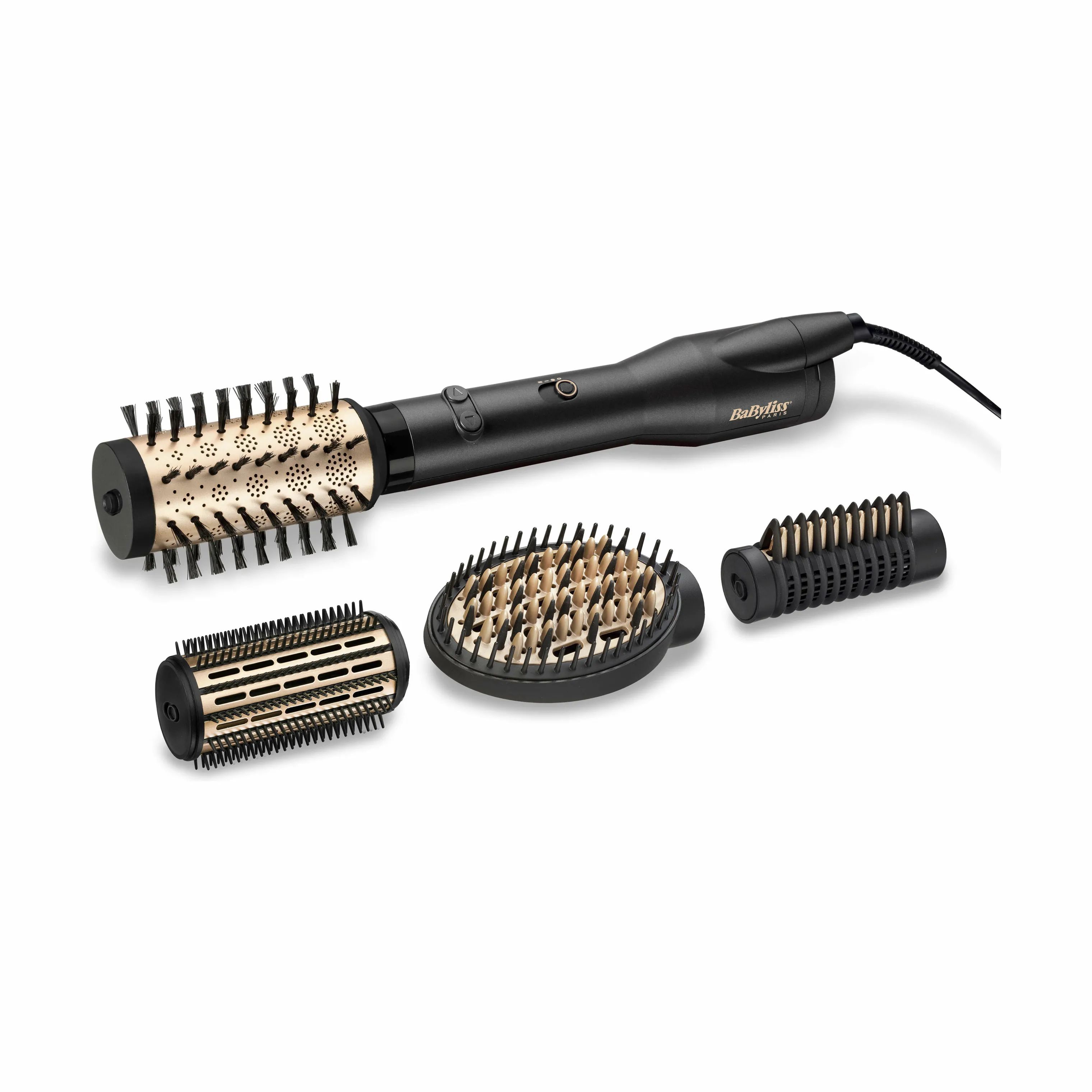 BaByliss Krøllejern Big Hair Luxe Varmluftbørste i Sort/guld, 1
