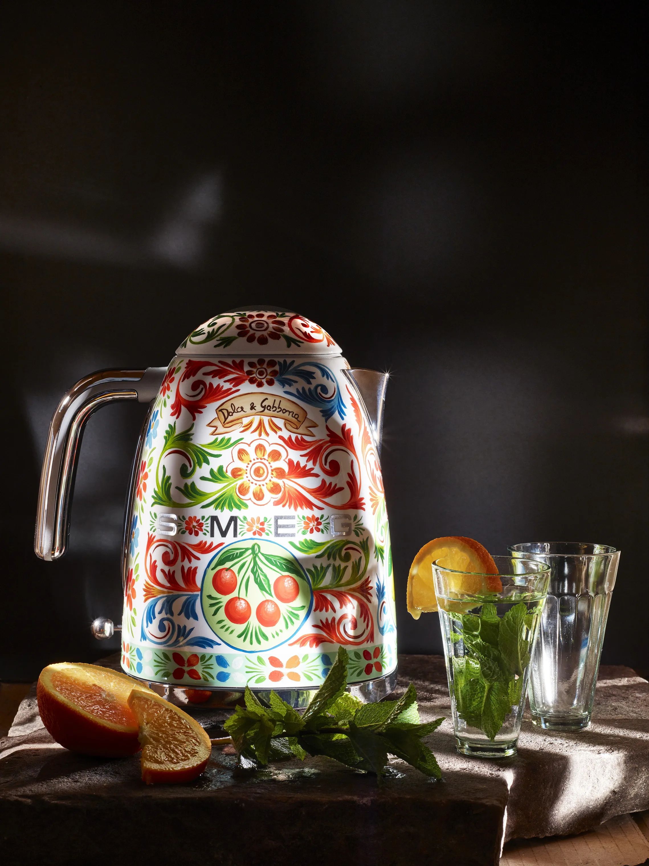 Smeg Elkedler Sicily is my Love Elkedel i Rød/blå/grøn, 2
