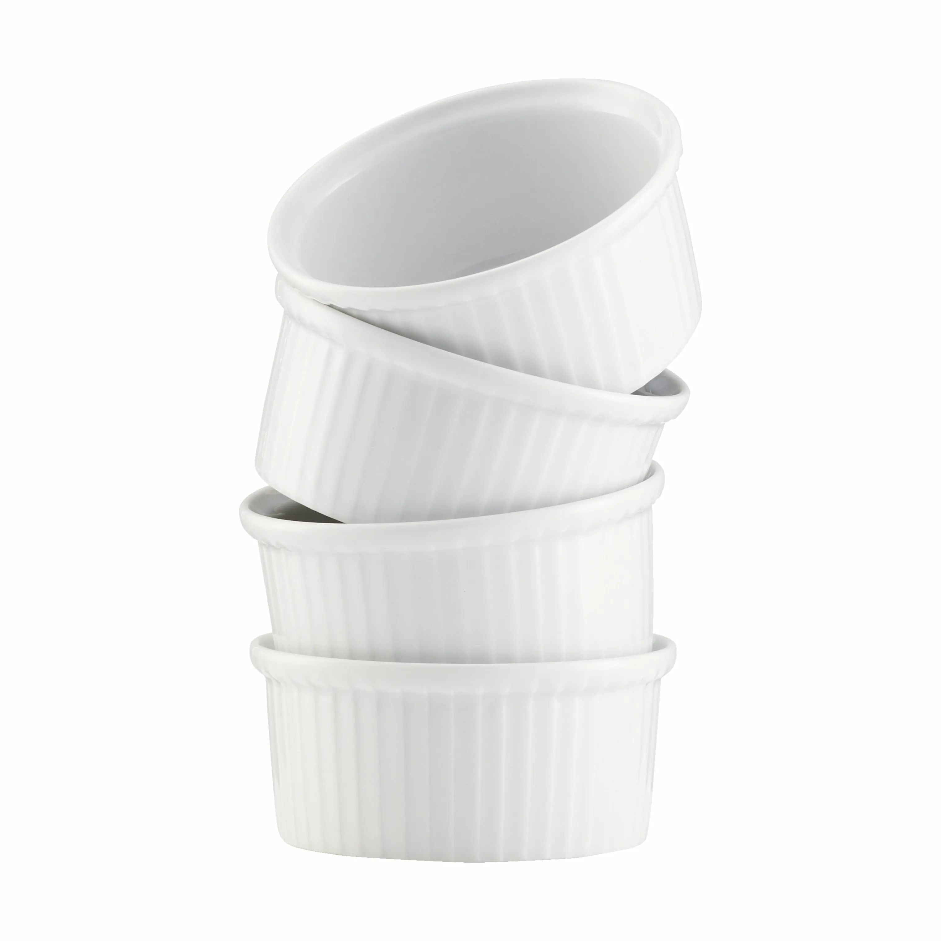 Pillivuyt Ramekiner Ramekinsæt Lav Nr. 1 - 4 stk. i hvid, 9 cm, 1