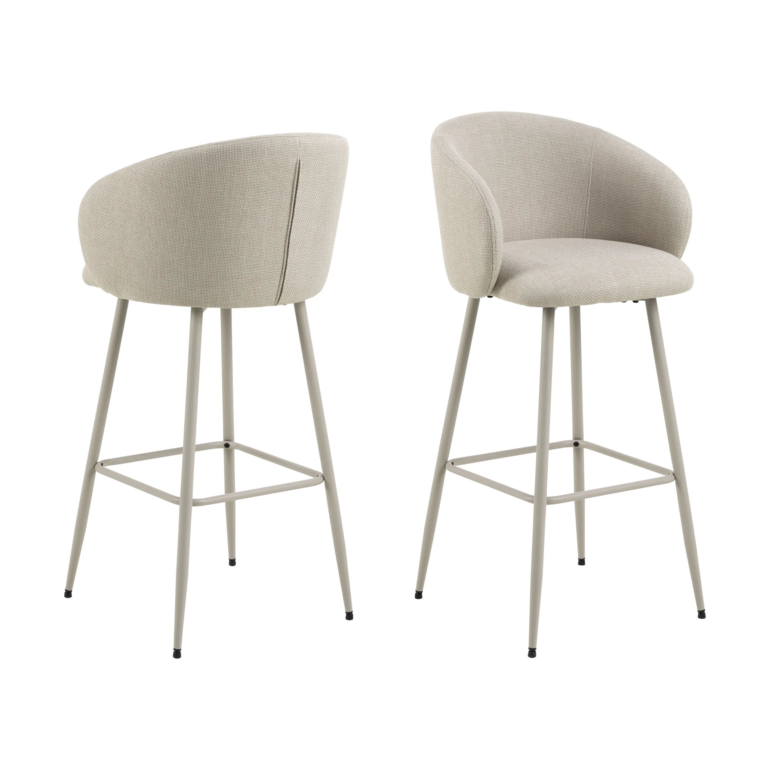 CASA Living Barstole Eleanor Barstol - 2 stk i Beige, 3
