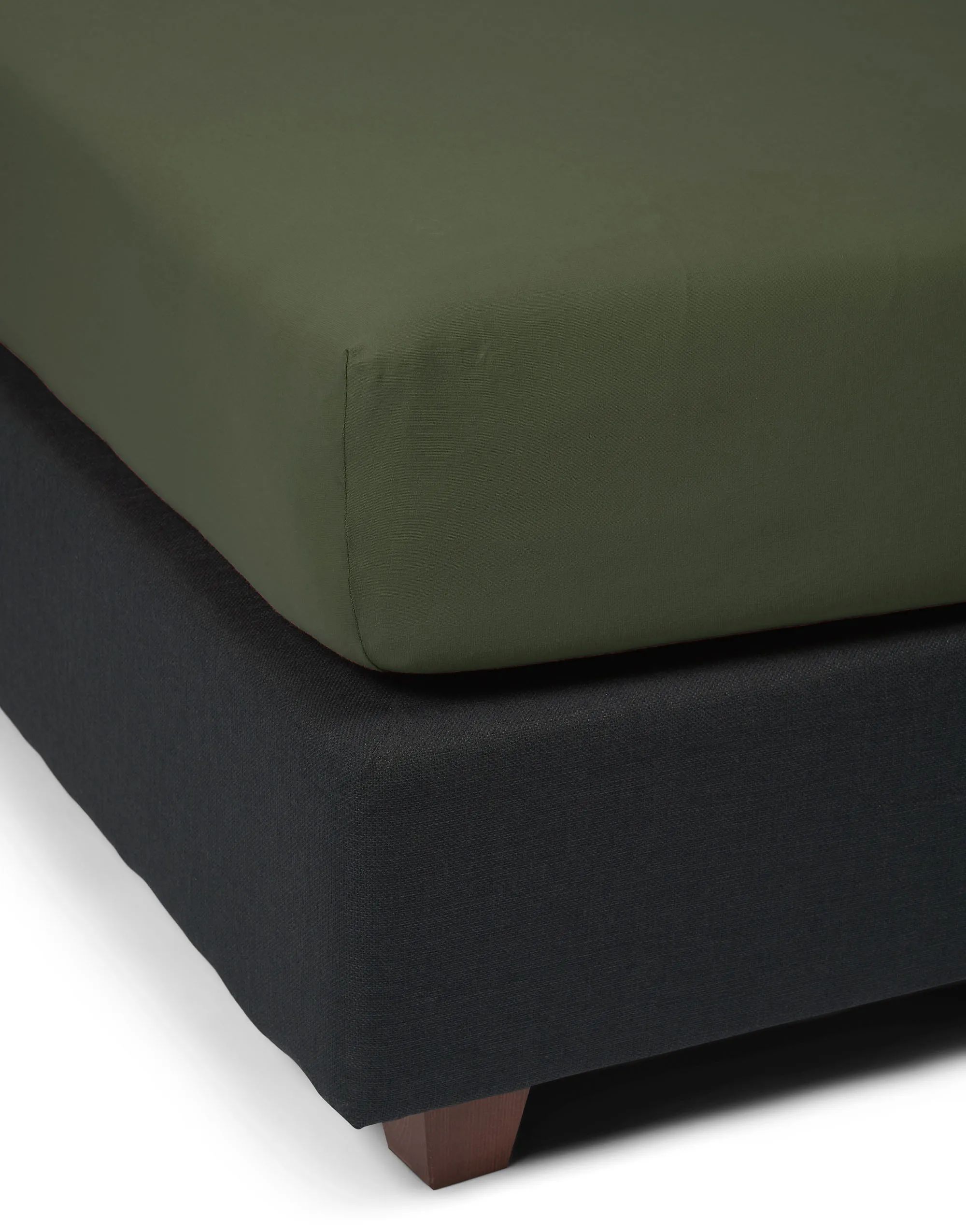 Essenza Lagner The Perfect Organic Jersey Organic Jersey Boxlagen i Forest green, B160 x L220 cm, 3