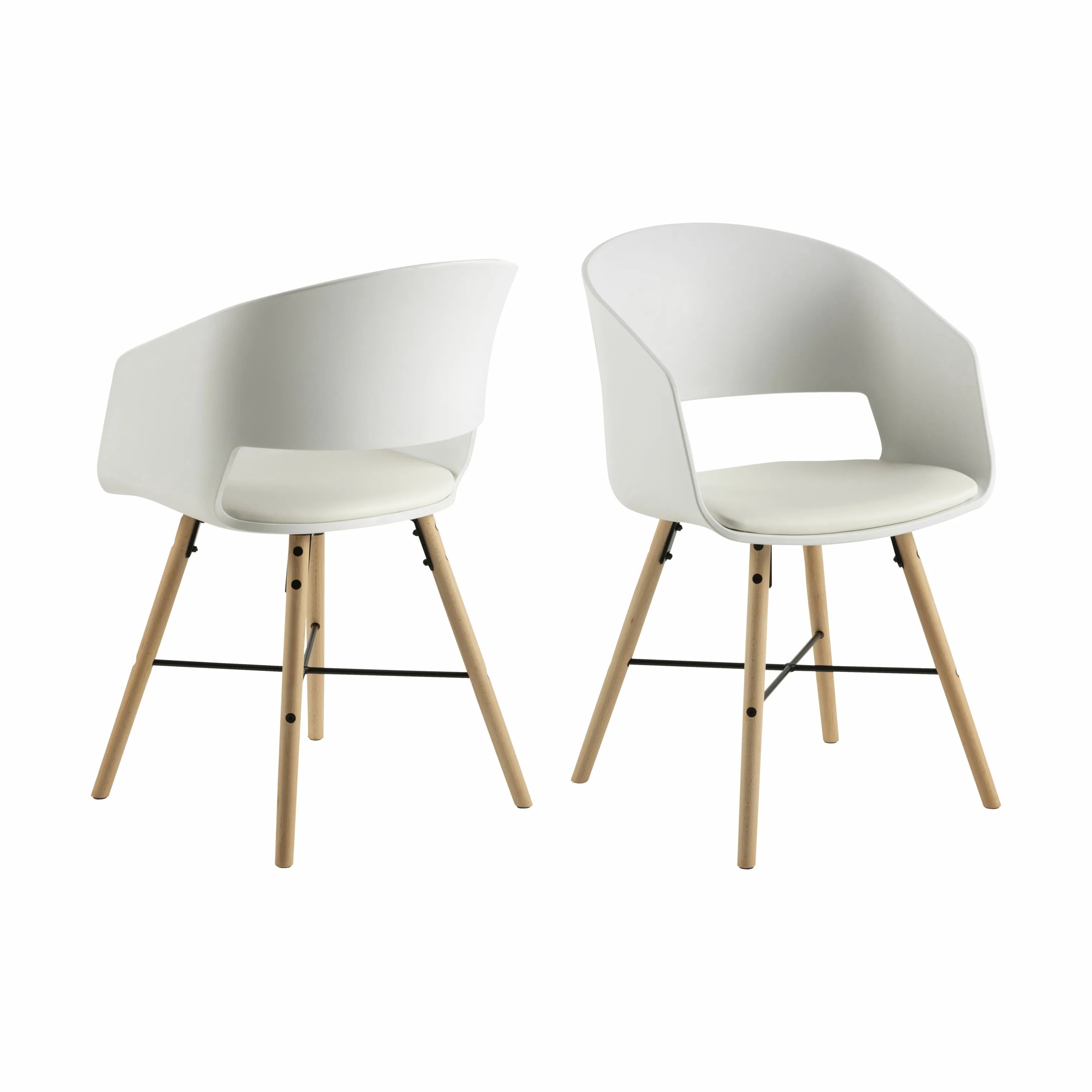 CASA Living Spisebordsstole Luna Spisebordsstol - 2 stk. i hvid, 4