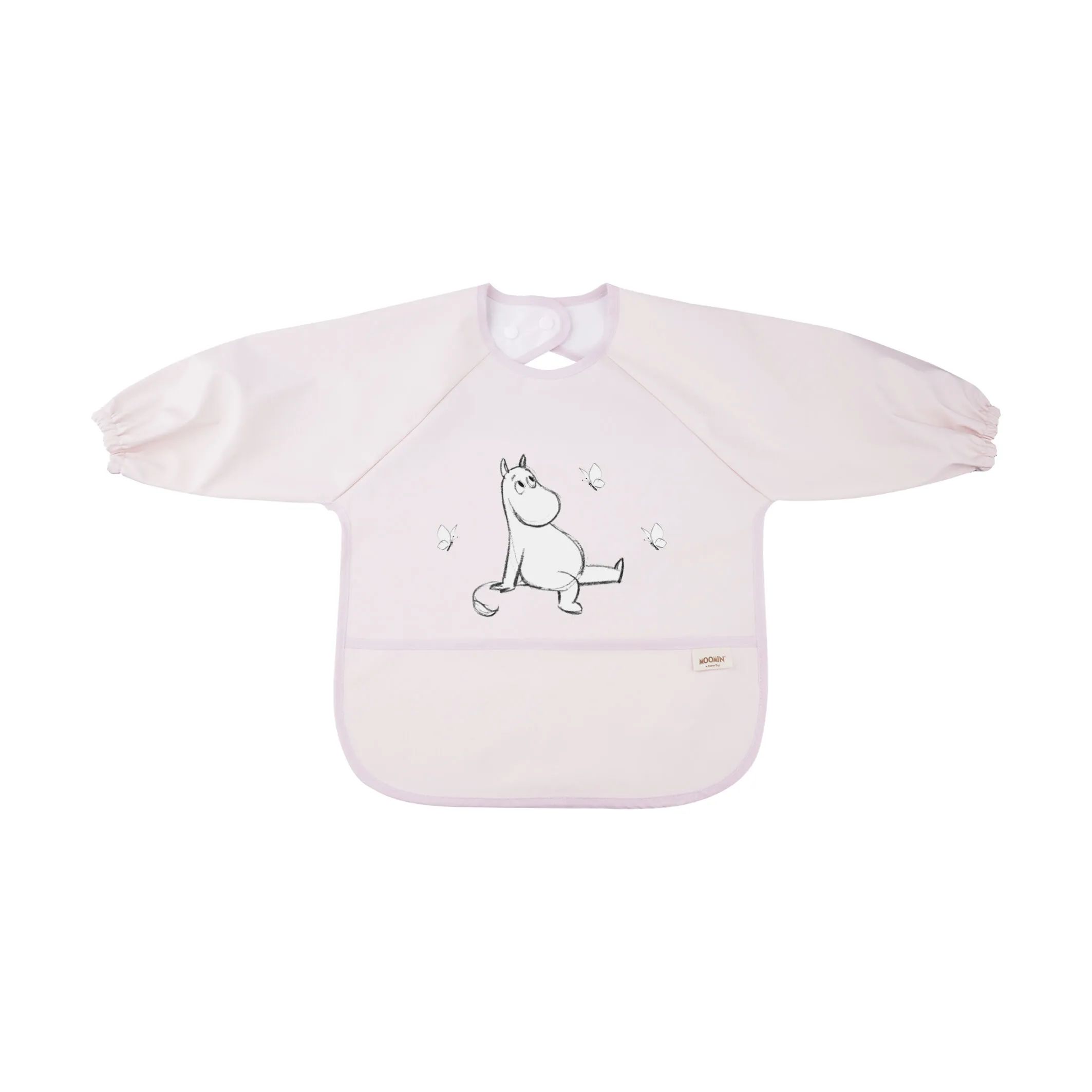 Barbo Toys Hagesmækker Moomin Hagesmæk med ærmer i Pink, 1