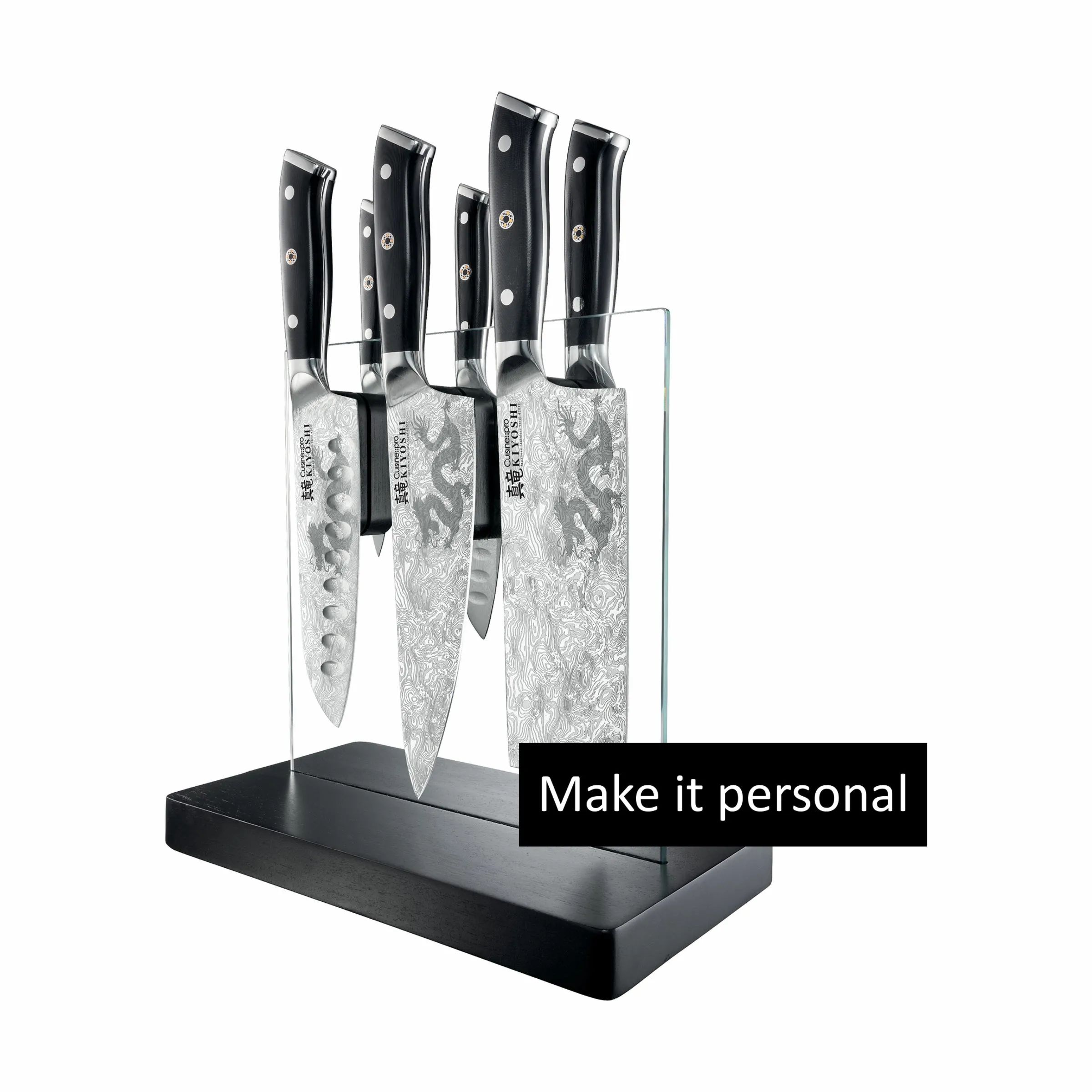 THE CUSTOM CHEF™ Knivblokke med knive Cuisine::pro®
KIYOSHI™ Cuisine::pro KIYOSHI™ Kiyo Knivblok - 7 dele i Sølvfarvet/sort, 1