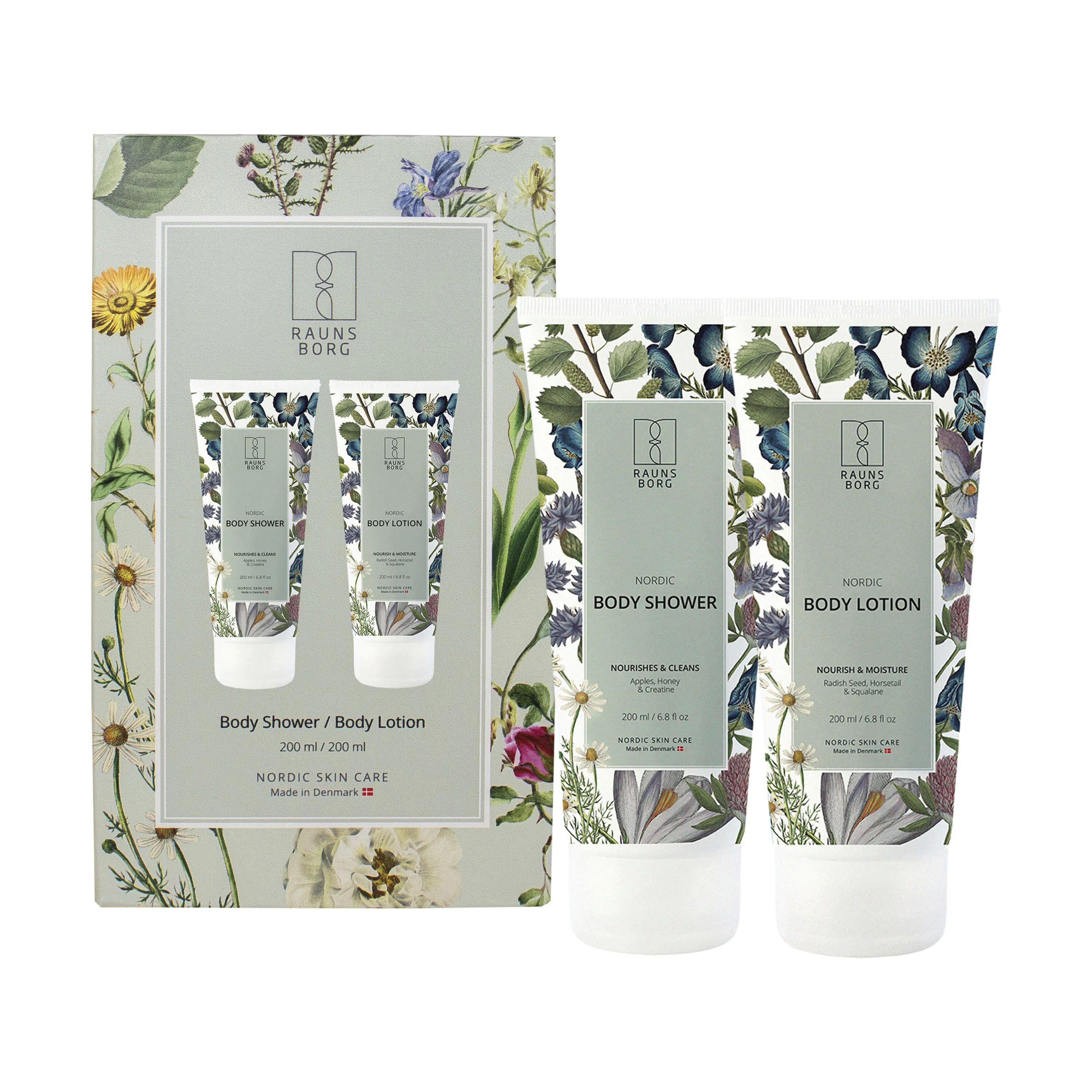 Raunsborg Gaveæsker Nordic Gavesæt - Body Shower & Body Lotion i Klar 2, 1