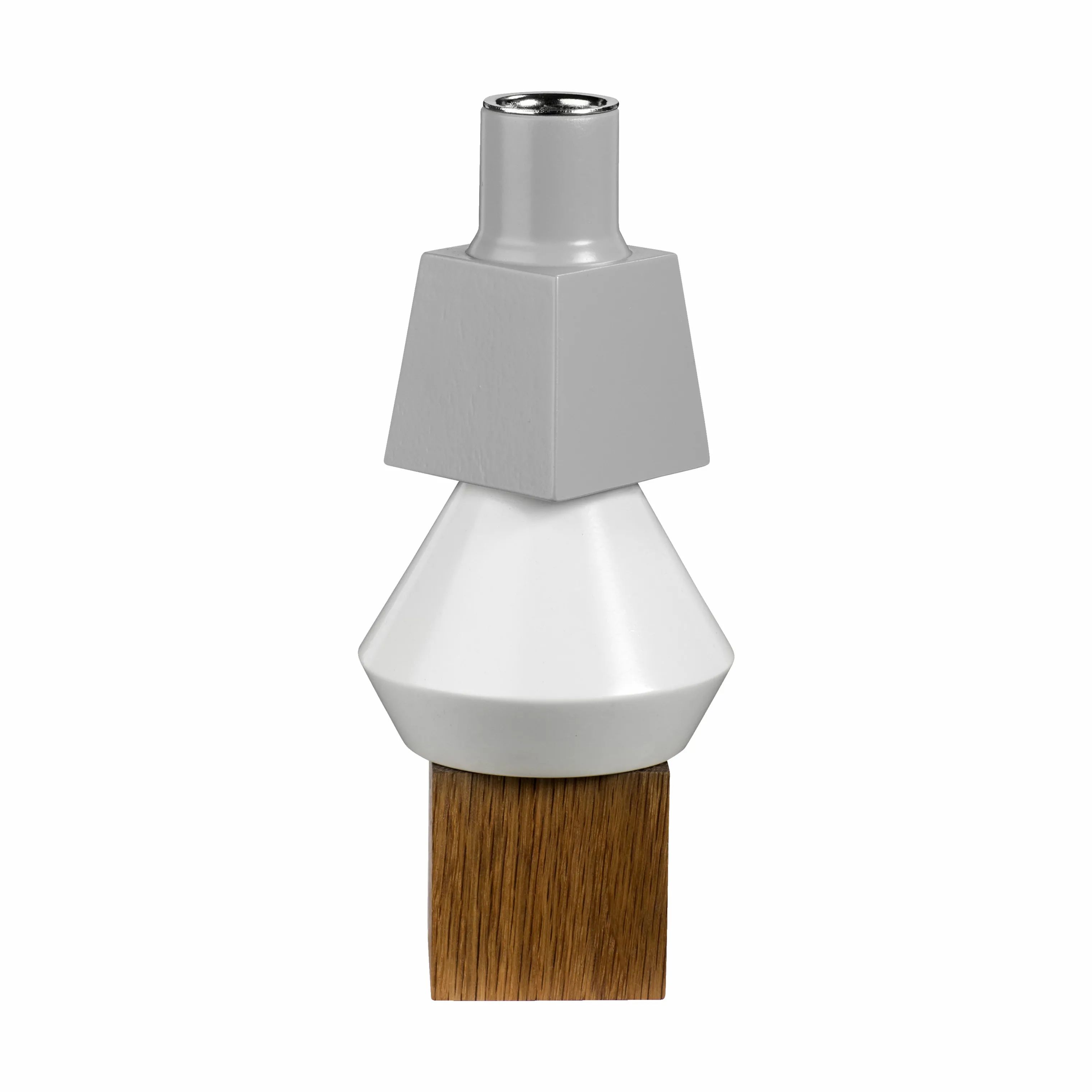 Spring Copenhagen Kronelysestage Wood Lights Lysestage i Stone, 19 cm, 1