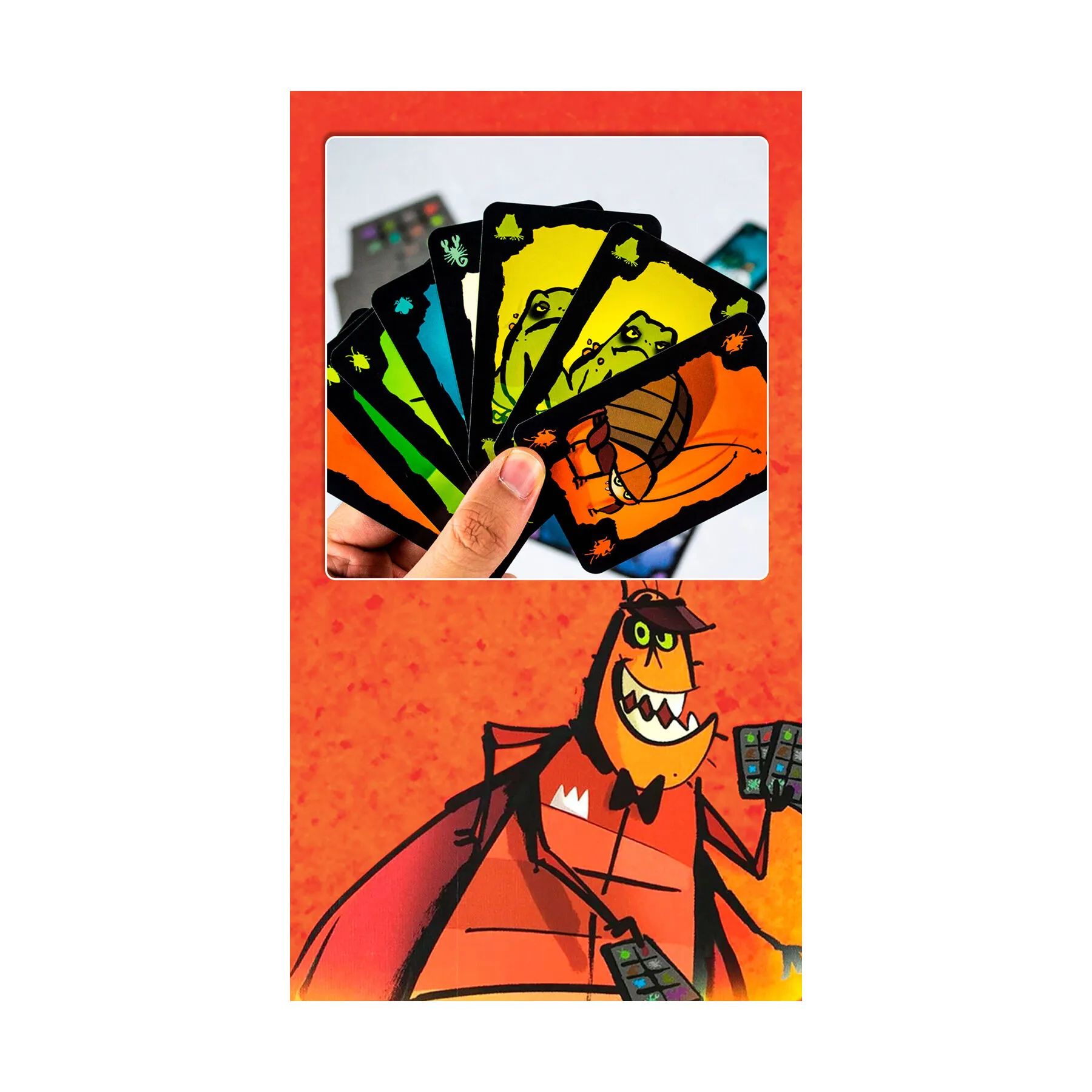 Spilbræt Spil Kortspil - Cockroach Poker i Multifarvet, 3