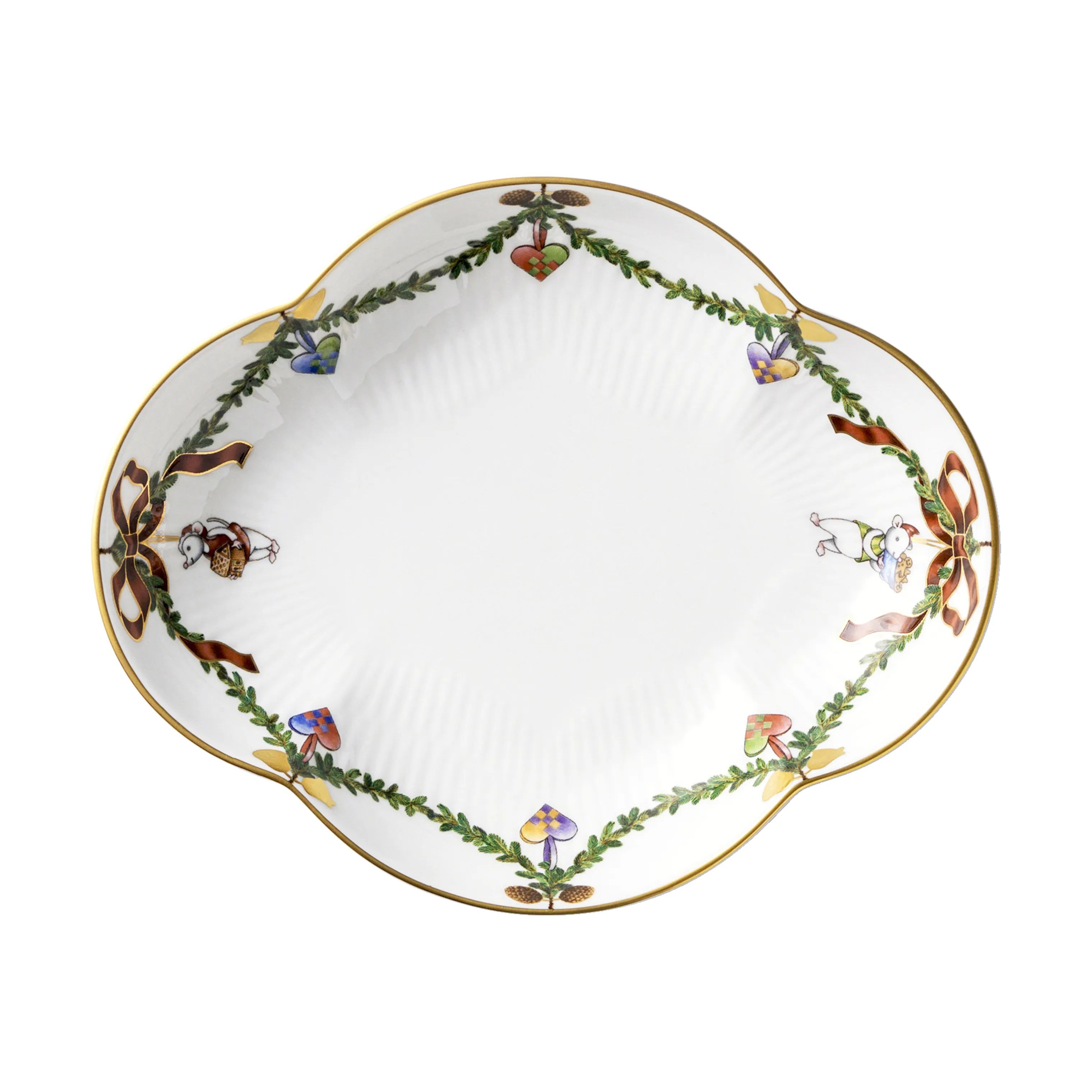 Royal Copenhagen Serveringsfade Stjerne Riflet Jul Fad i 17,5 cm, 1