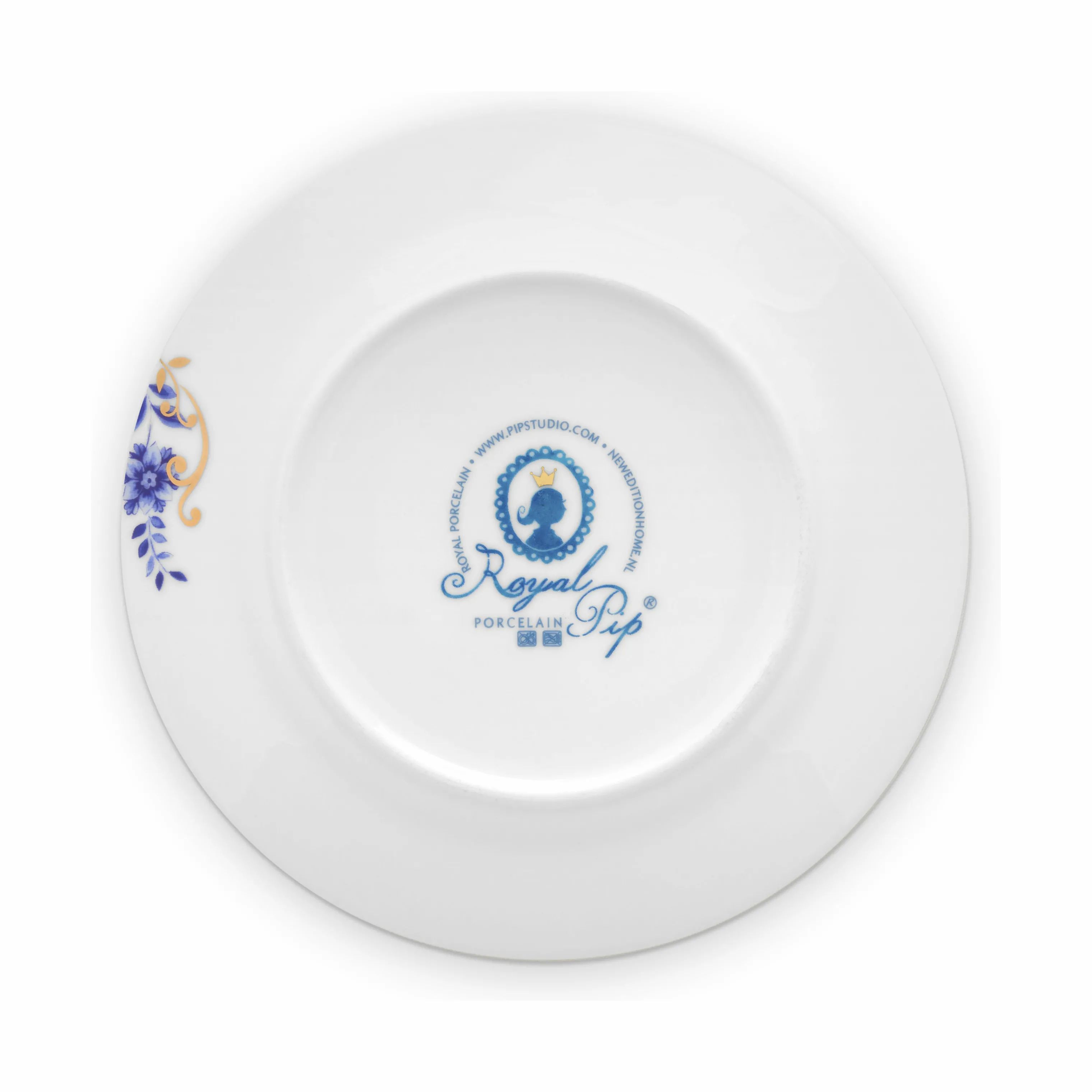 PIP Studio Frokosttallerkener Royal Stripes Tallerken i Blue / White, 21,4 cm, 2