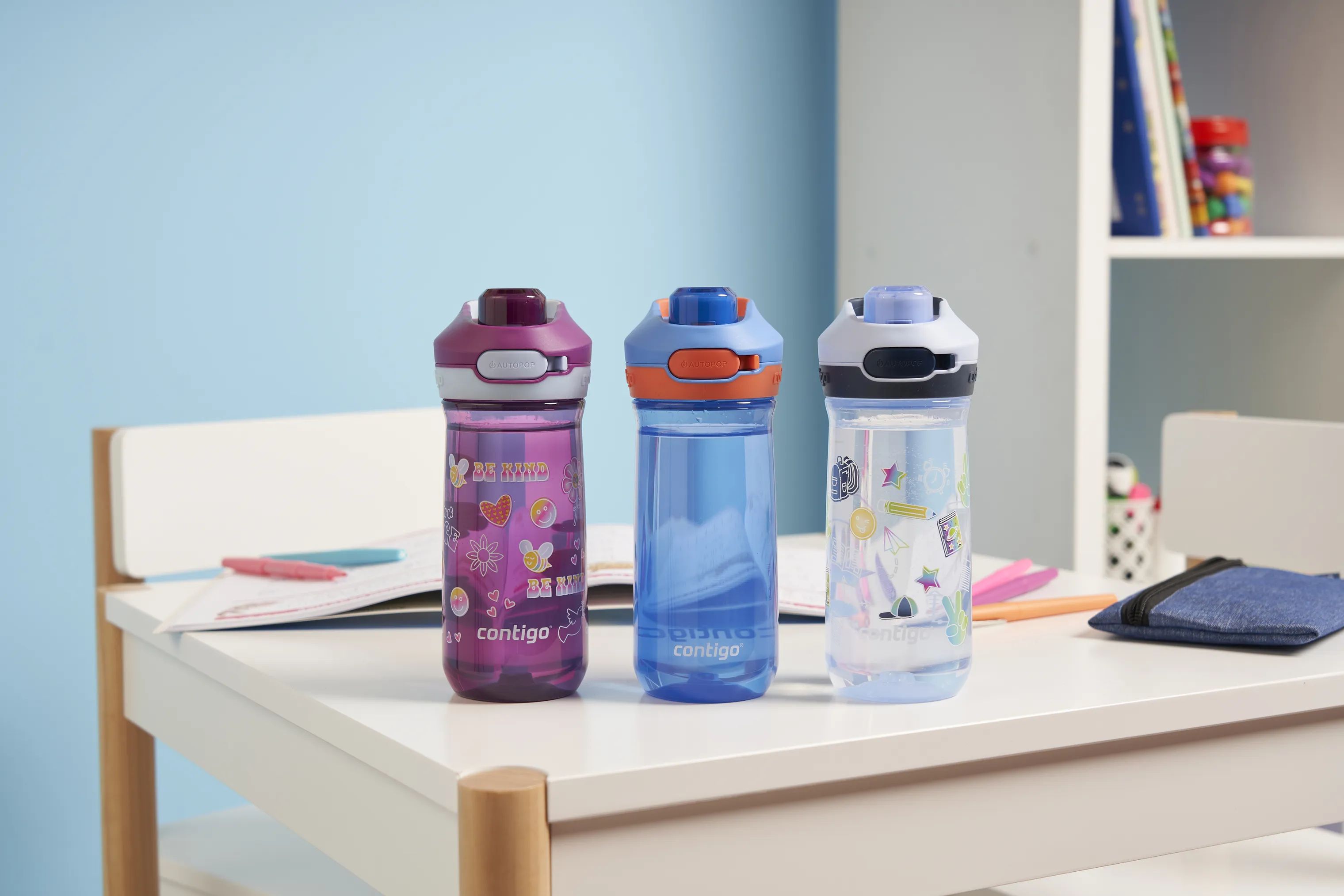 Contigo Drikkedunke til børn Jessie Drikkedunk i Blue Poppy, 420 ml, 3