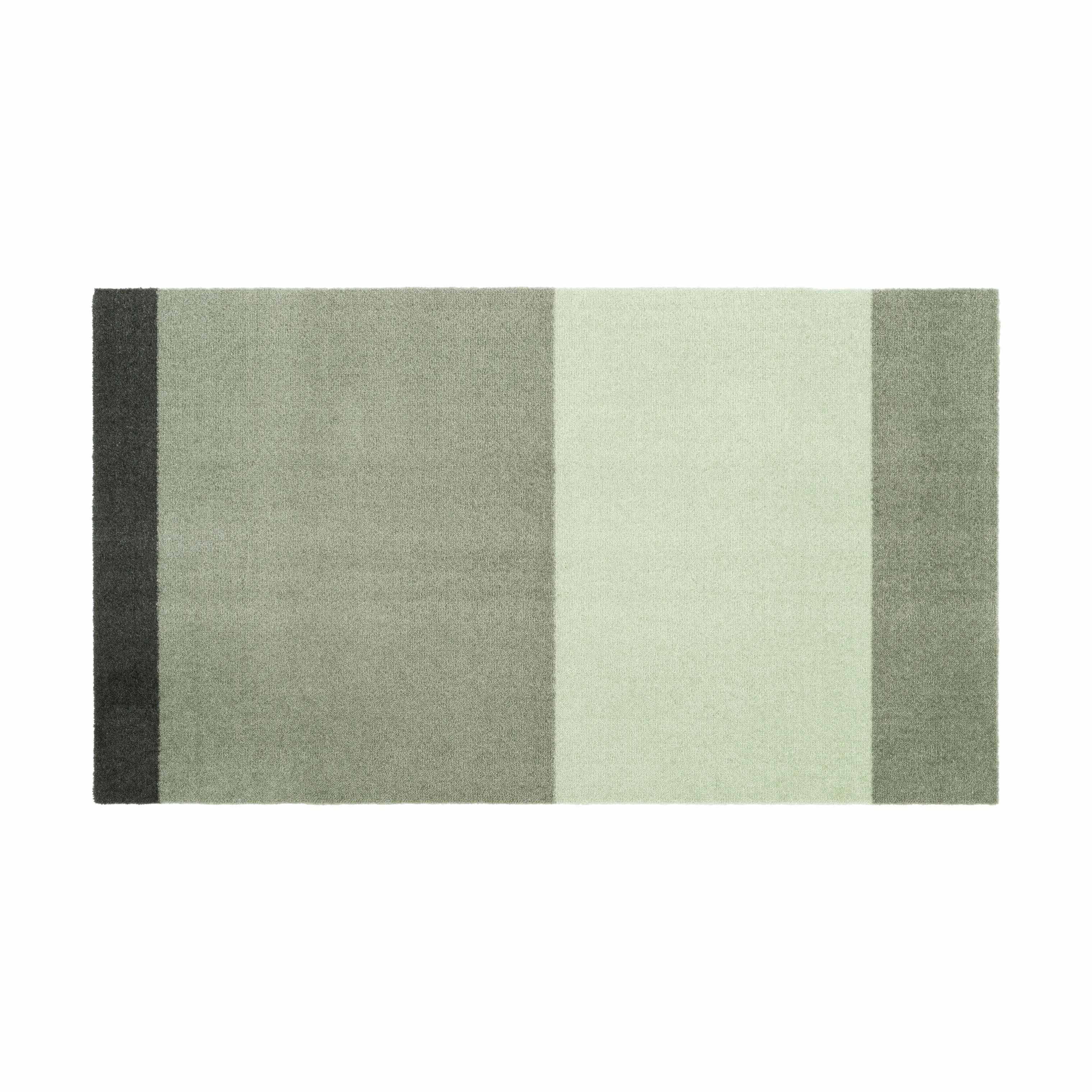 Tica Copenhagen Gulvtæpper Stripes Horisontal Gulvtæppe i Lysgrøn/støvetgrøn/mørkegrøn, B67 x L120 cm, 1