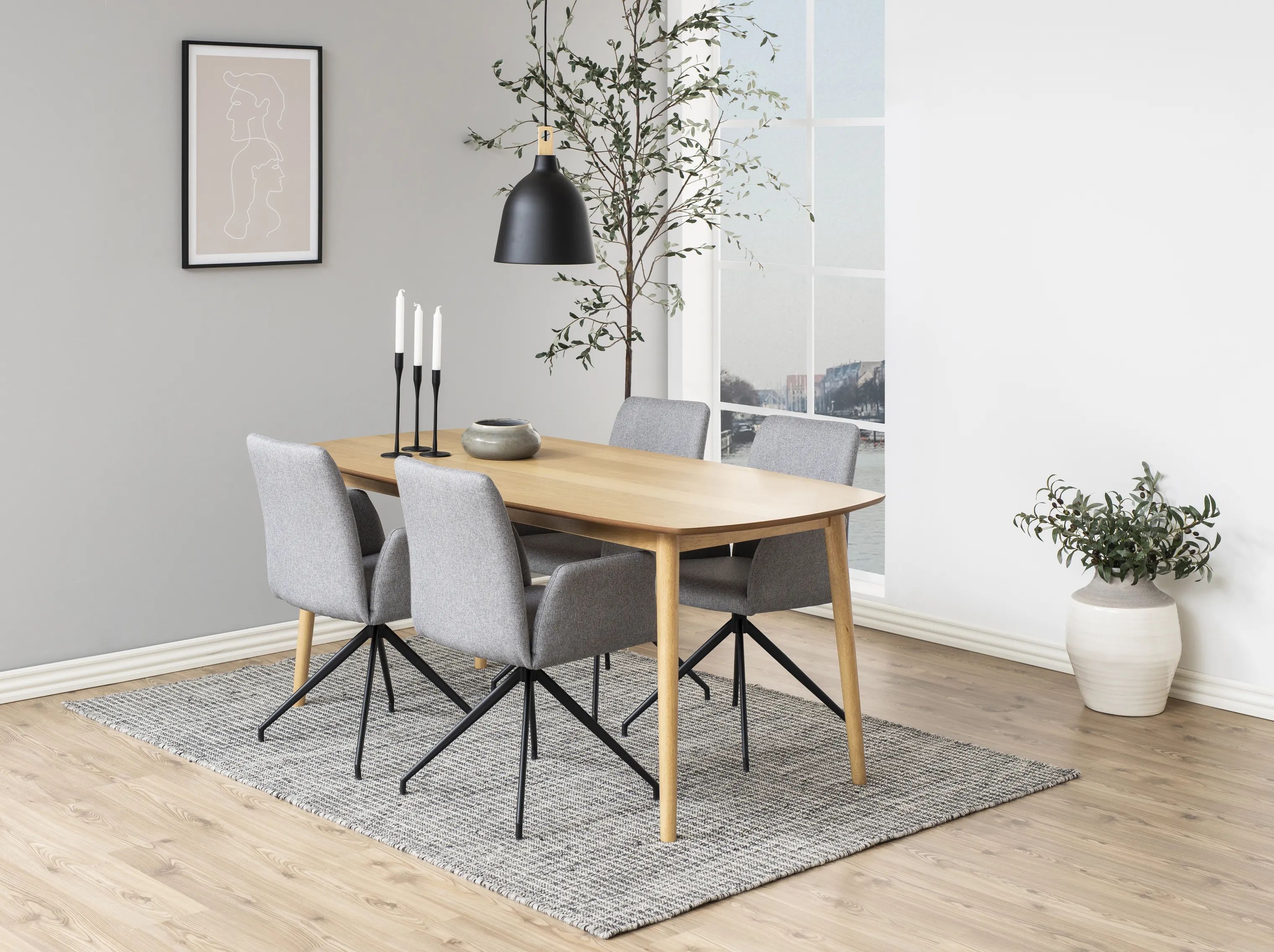 CASA Living Spisebordsstole Naya Spisebordsstol i Grå, 3