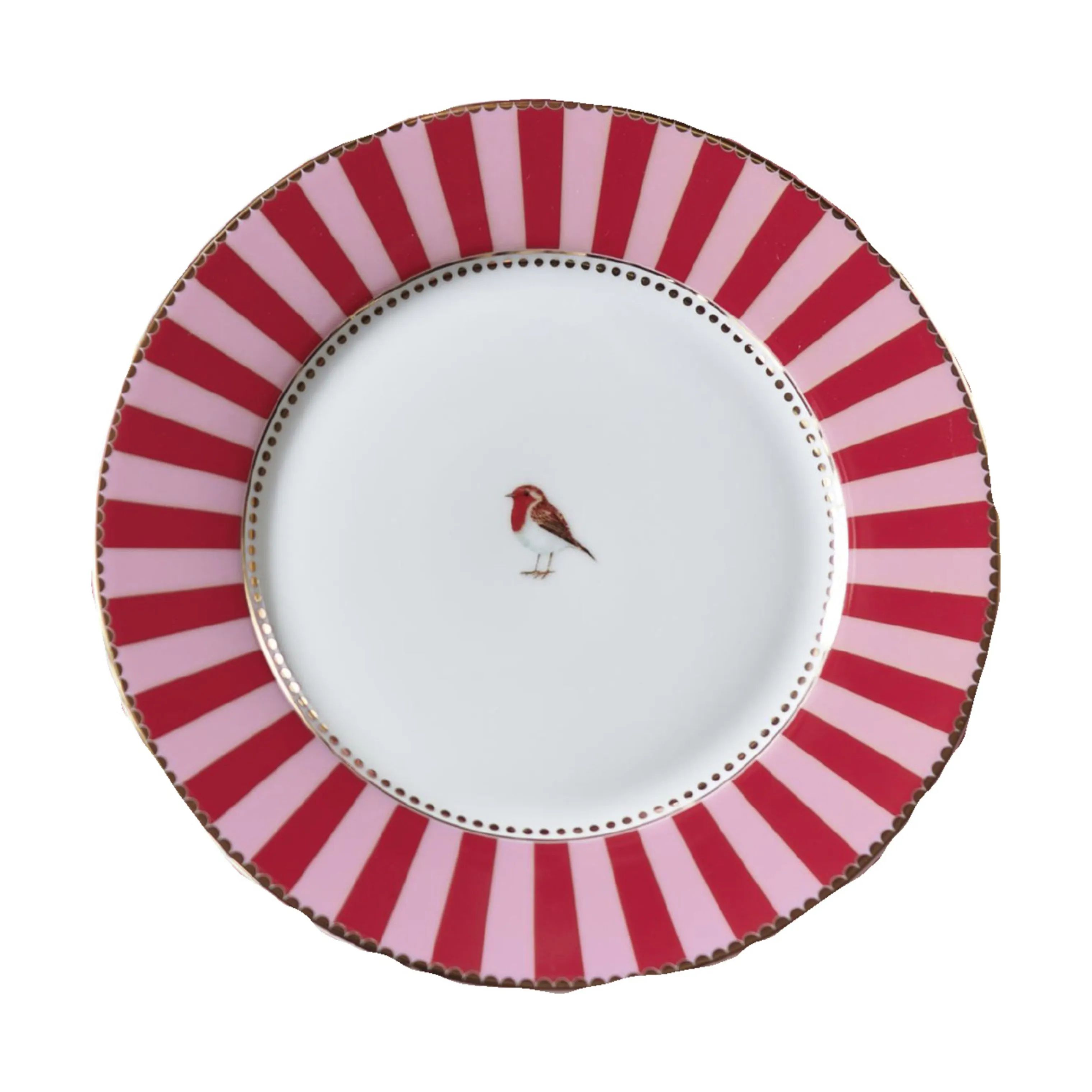 PIP Studio Frokosttallerkener Love Birds Tallerken i Rød, 1