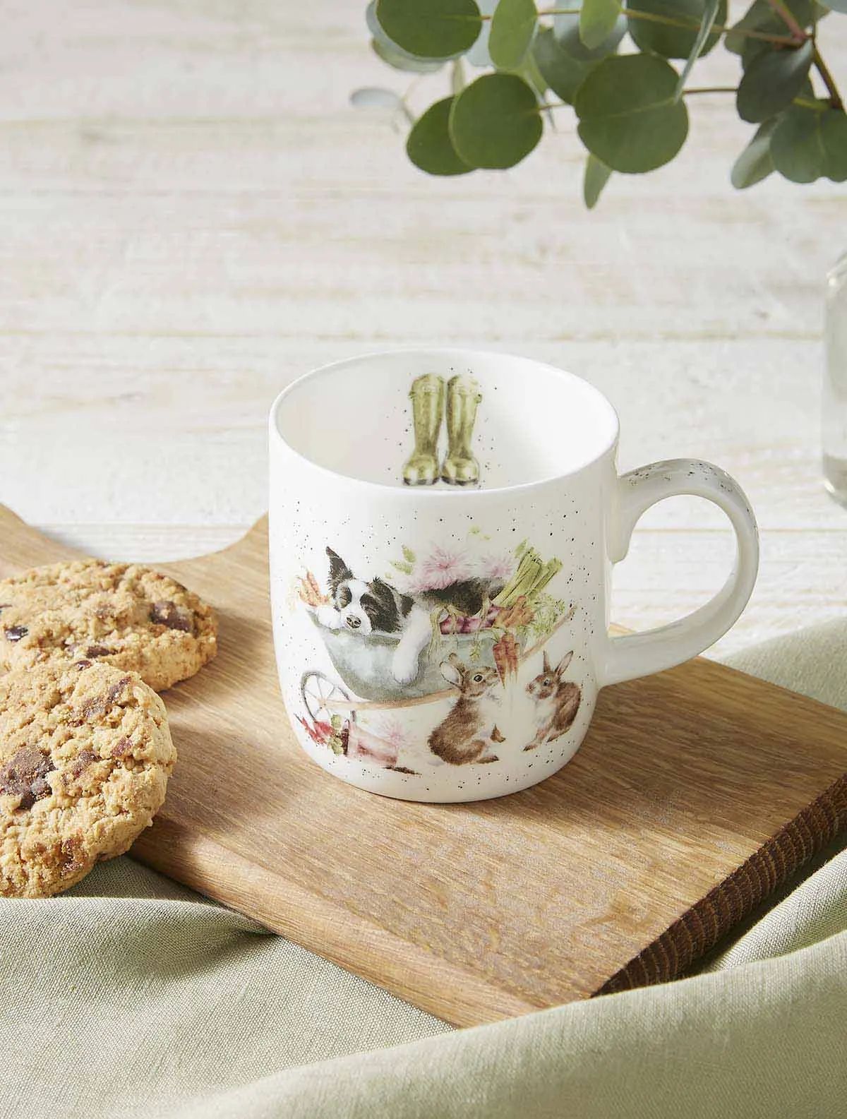 Royal Worcester Krus og kopper med hank Wrendale Krus - Sleeping job i Kat og hund, 3