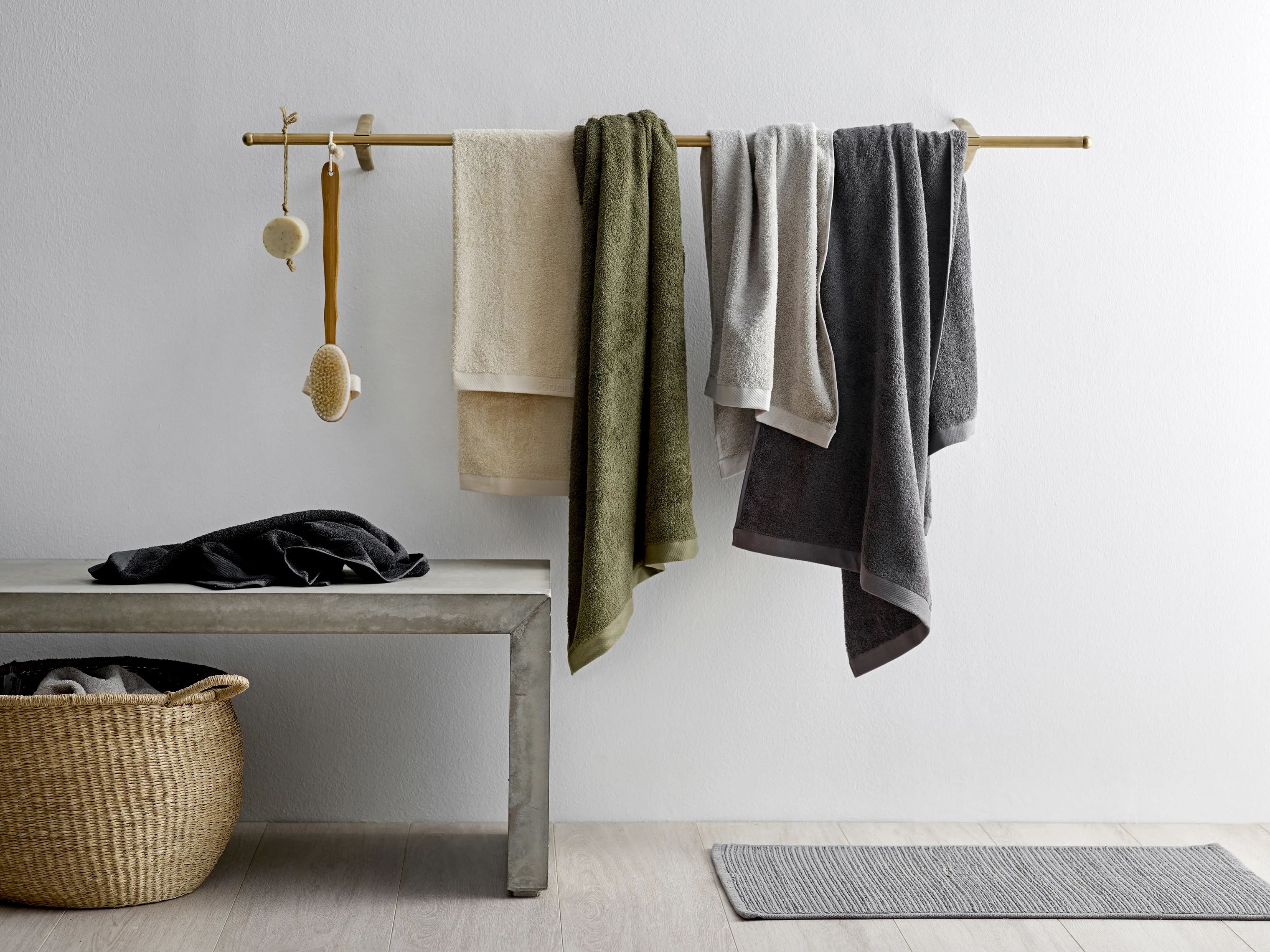 Södahl Håndklæder Organic Comfort Håndklæde i Khaki, B50 x L100 cm, 2