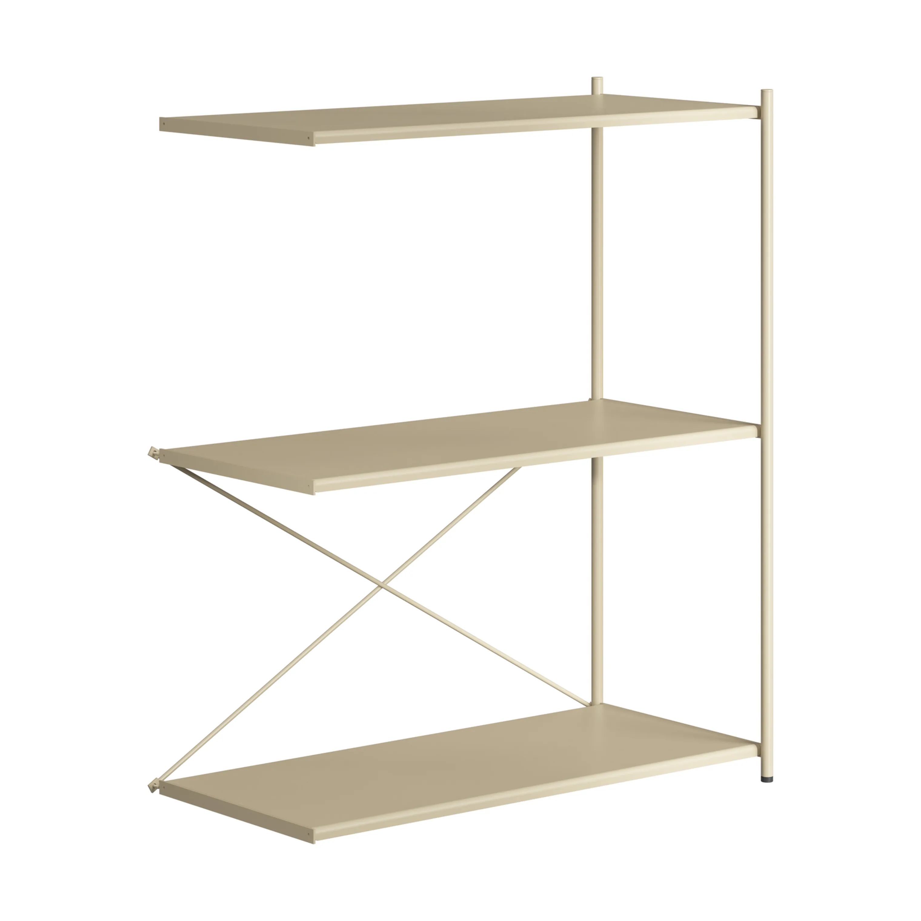 Novoform Reoler og tilbehør Arturo 3-Etagers tilbygningsreol i Desert Sand, 91 cm, 2
