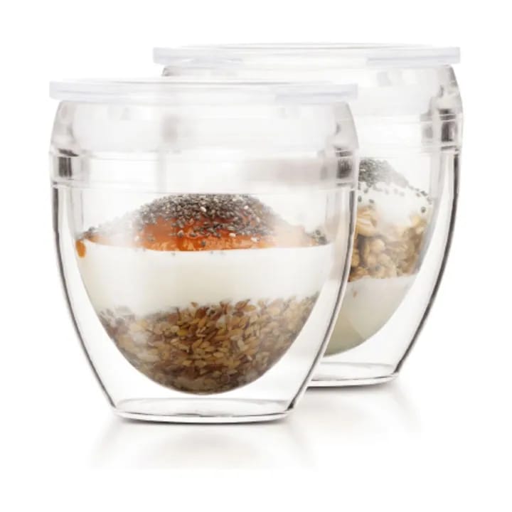 Bodum Termoglas Pavina To Go Krus med låg - 2 stk. i Klar, 20 cl, 1