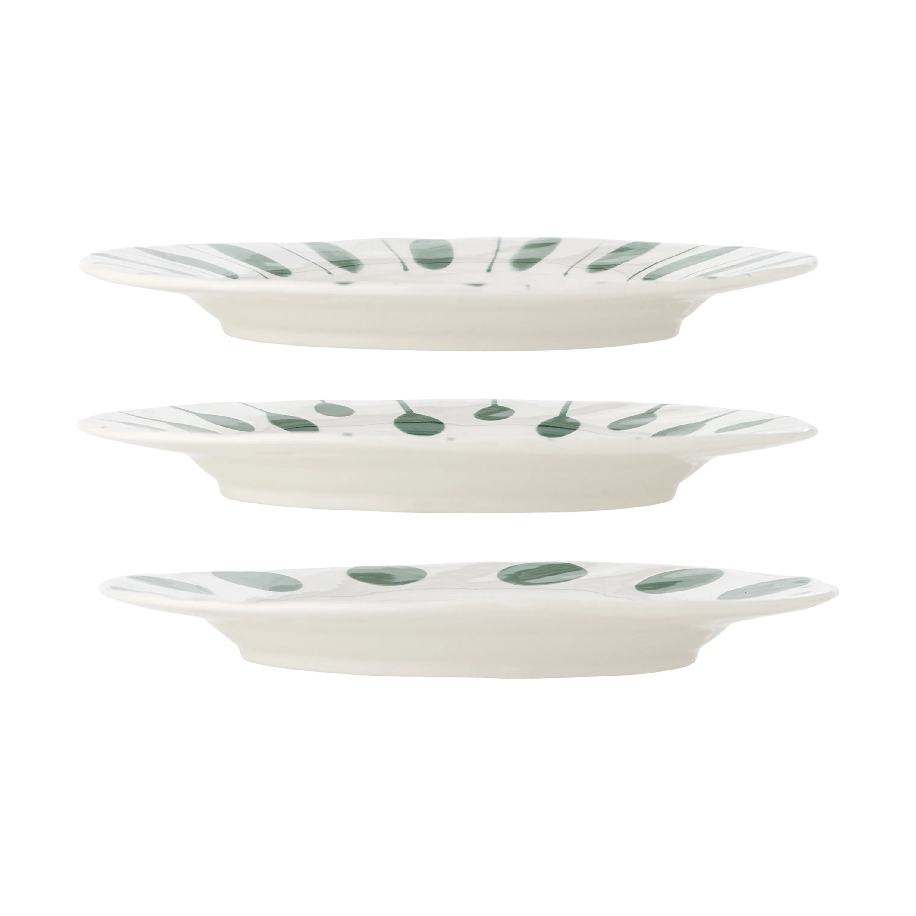 Creative Collection Middagstallerkener Linora Tallerken - 3 stk. i Grøn, 28 cm, 3