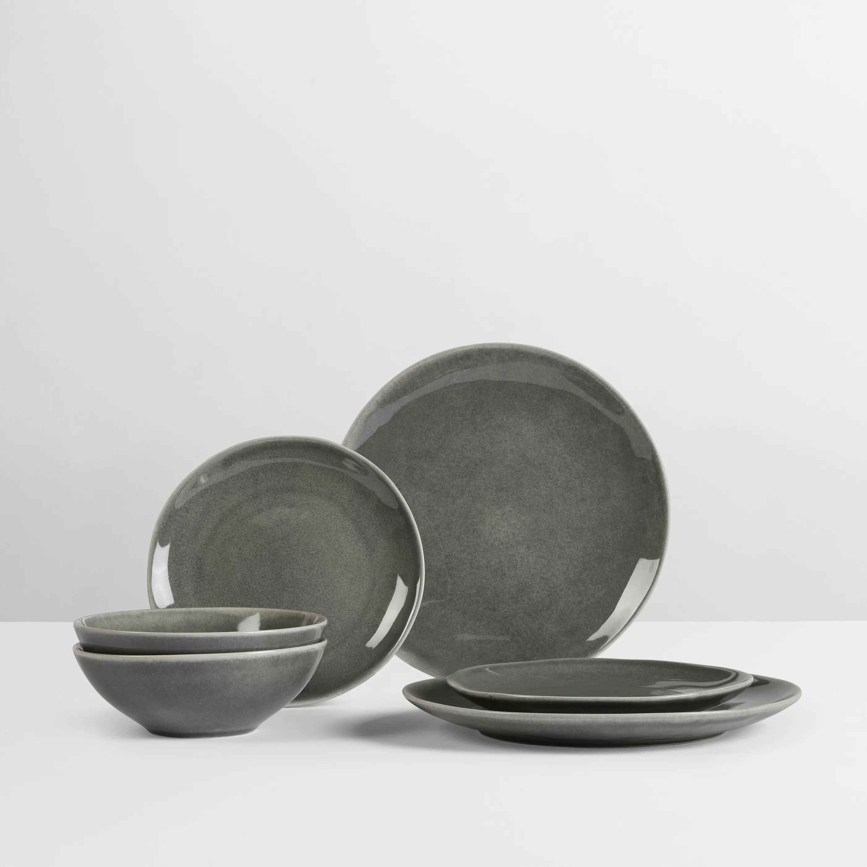 Broste Copenhagen Middagstallerkener Nordic Rain Middagssæt - 6 dele i 6 stk., 2