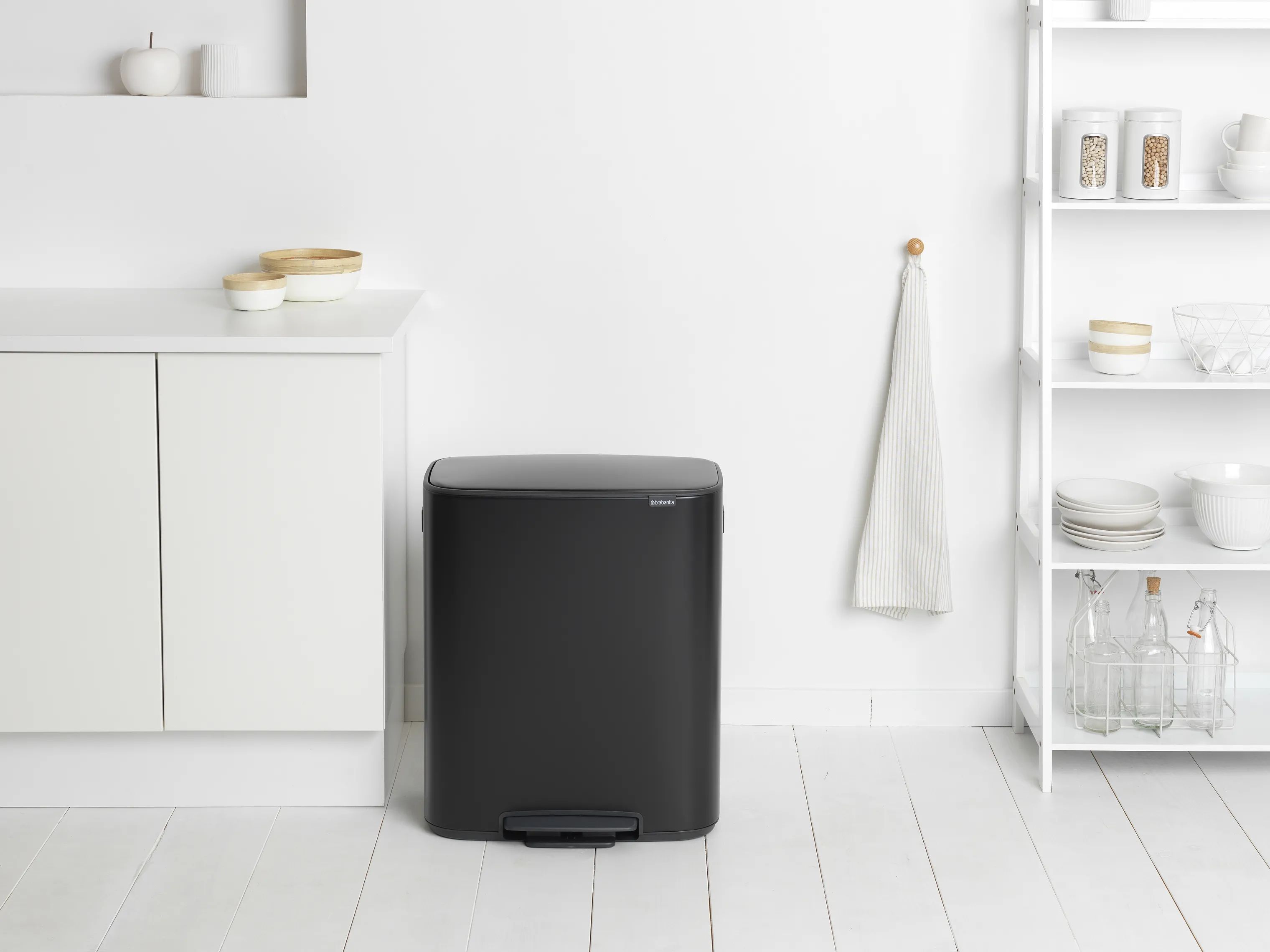 Brabantia Toiletspande BO Pedalspand i Mat sort, 60 L, 2