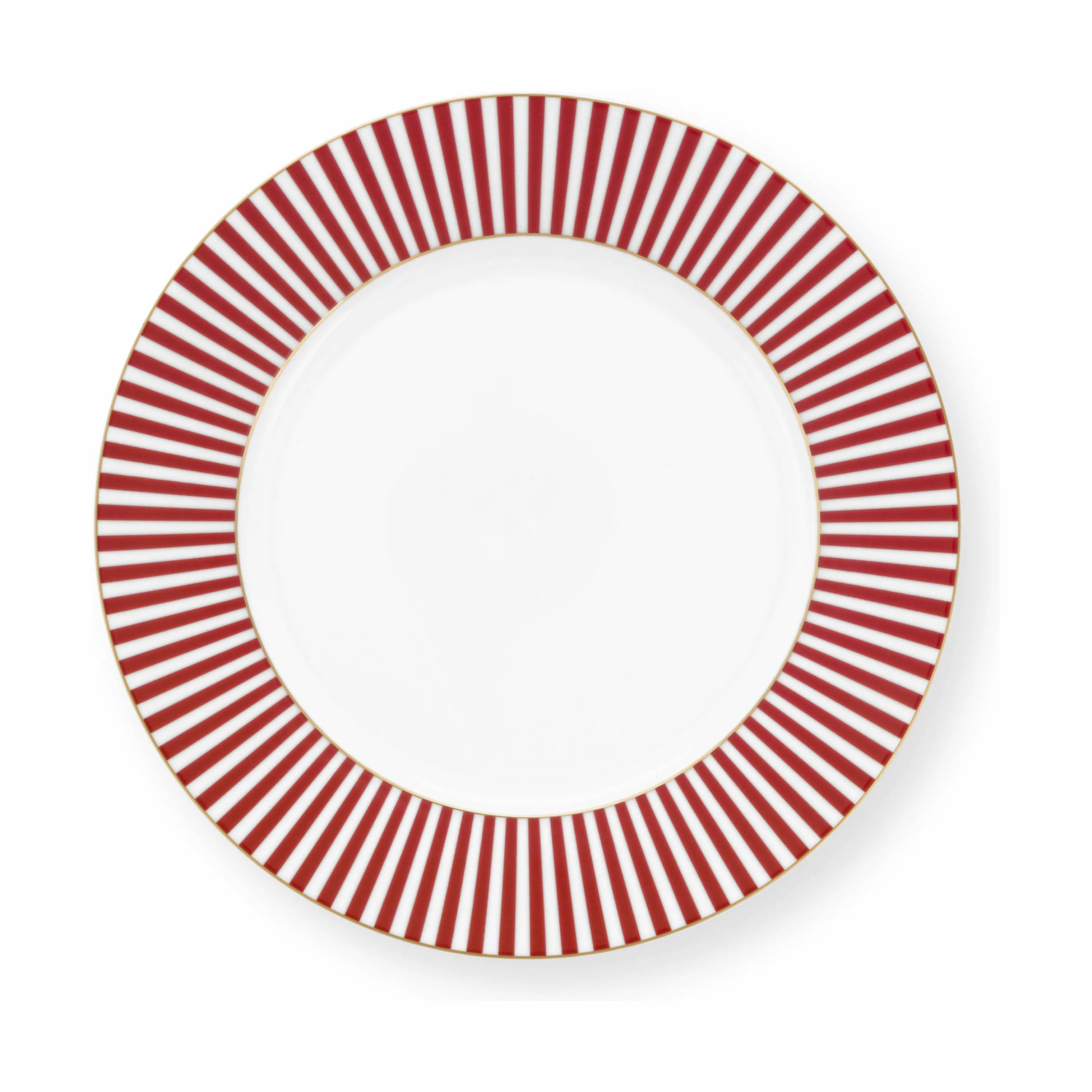 PIP Studio Frokosttallerkener Royal Stripes Tallerken i Dark Pink, 21,4 cm, 1