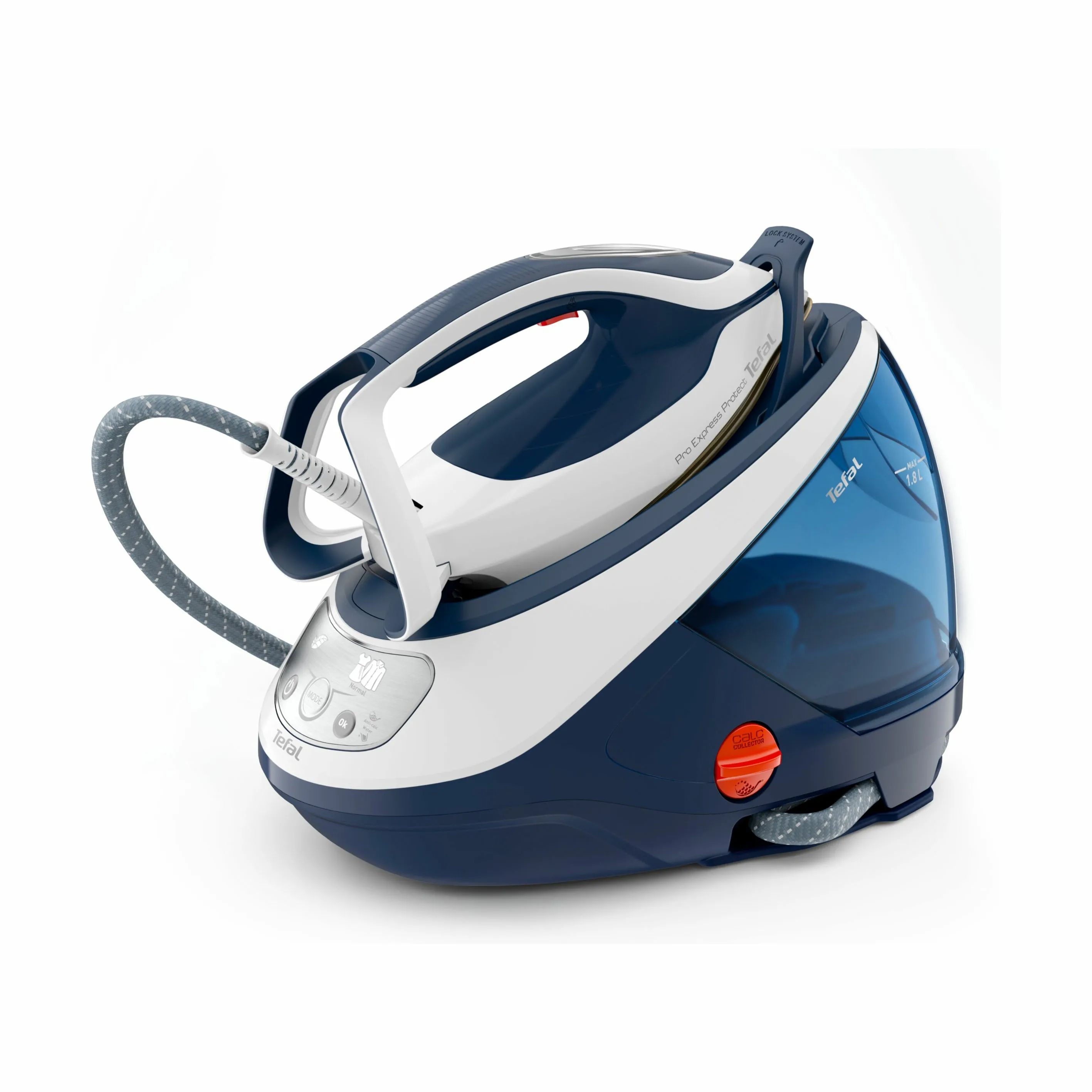 Tefal Dampstationer Pro Express Protect Dampstrygejern i Blå, 1