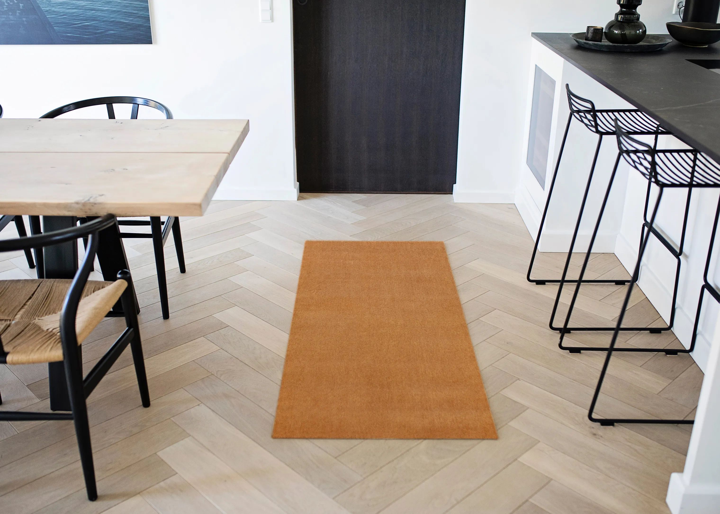 Tica Copenhagen Dørmåtter Uni Color Gulvmåtte i Dijon gold, B67 x L150 cm, 3