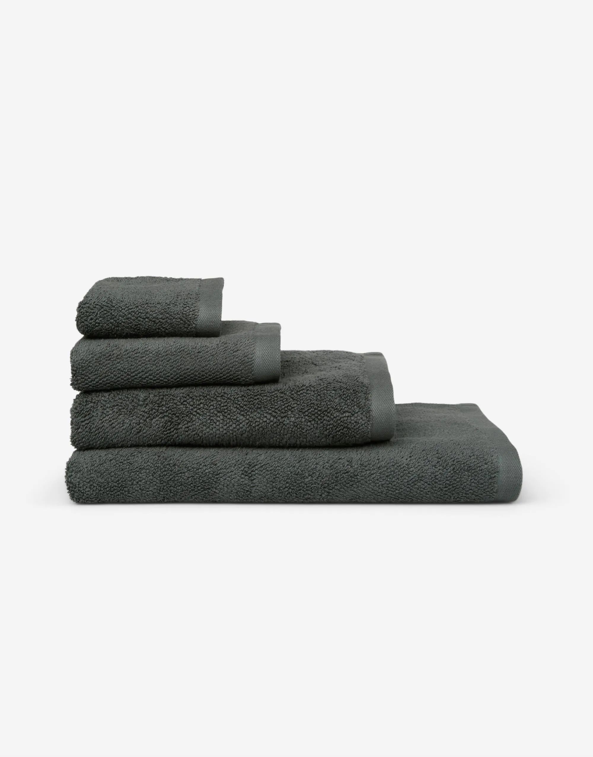 Marc O'Polo Håndklæder Timeless Gæstehåndklæde i Anthracite, B30 x L50 cm, 2