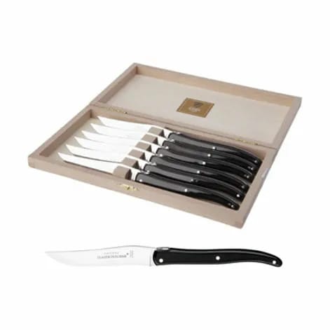 CLAUDE DOZORME Steakknive Laguiole Lagiuole Steakkniv - 6 stk. i Sort, 3