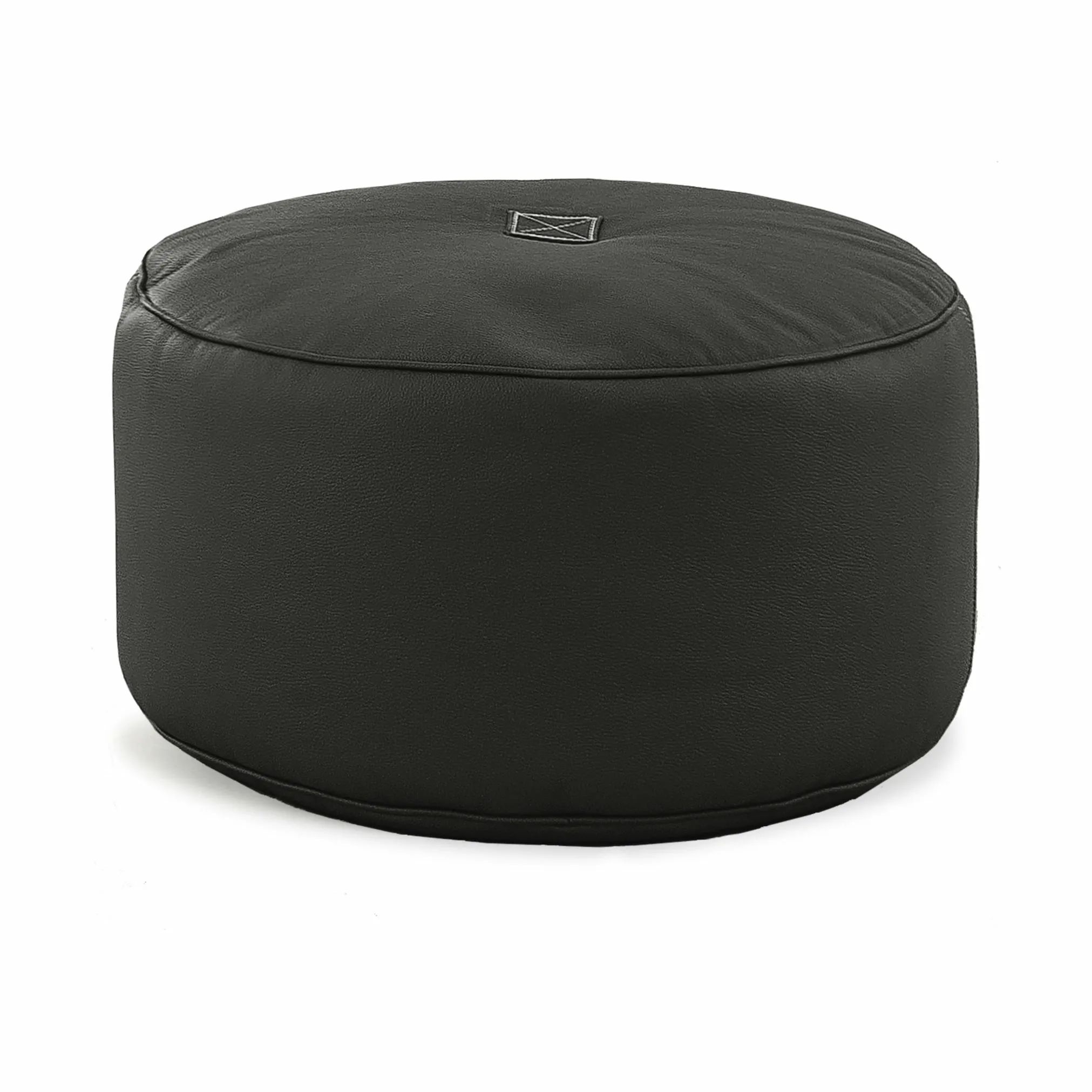 TRIMM Copenhagen Puffer Læder Tiny Moon Puf i Sort, 1