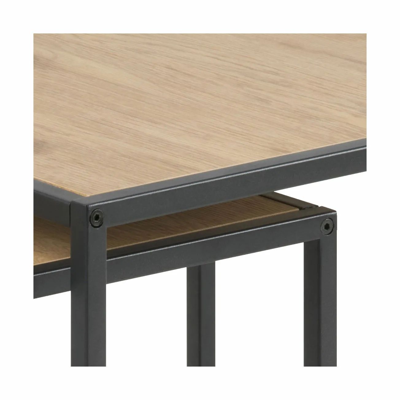 CASA Living Sideborde Seaford Indskudsbord i vild eg/mat sort, 4