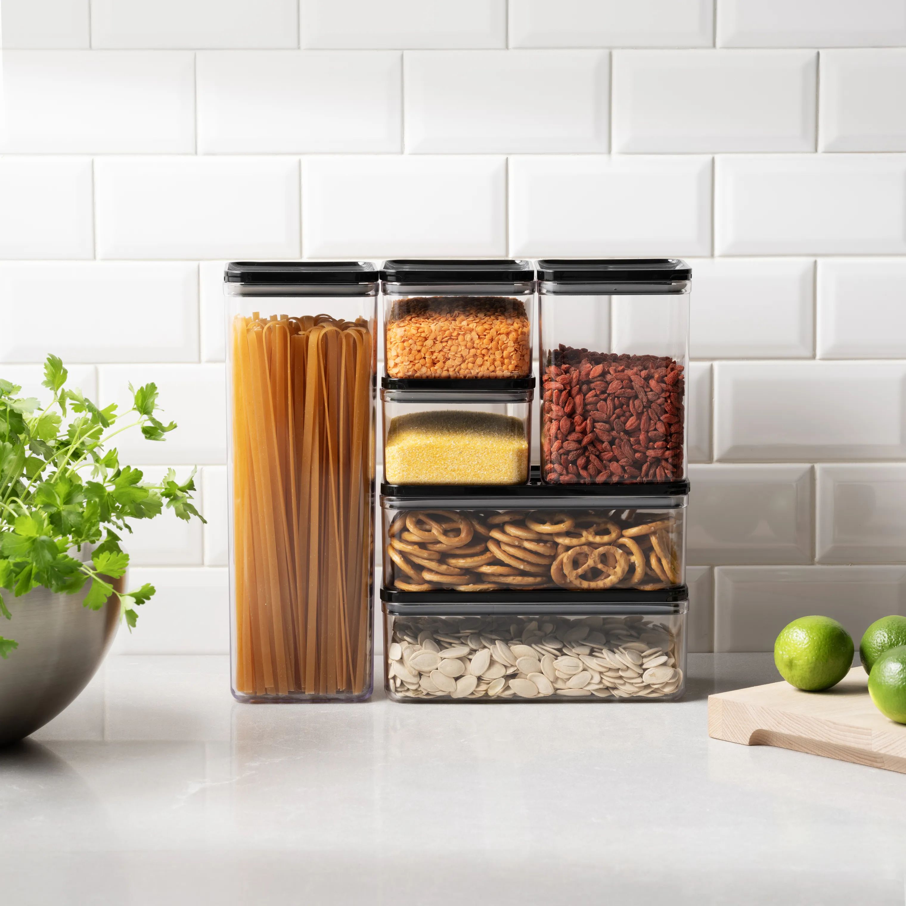 Bodum Opbevaringsbokse Canteen Opbevaringssæt - 6 stk. i Sort, 6 stk., 3