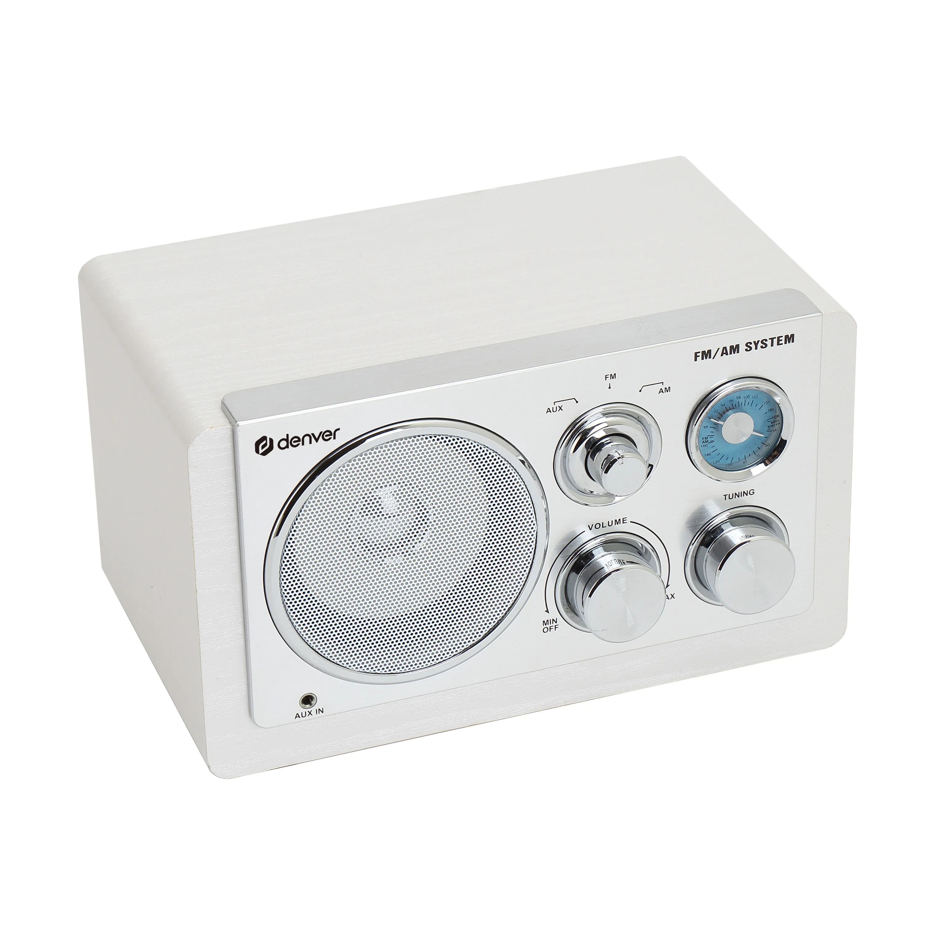 Denver Højtalere Analog Radio i Hvid, 2